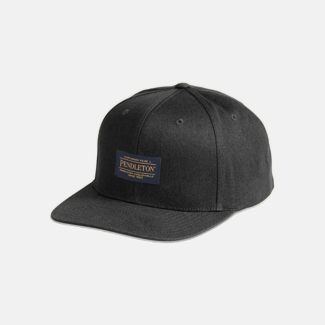 Casquette à visière plate avec logo - Noir