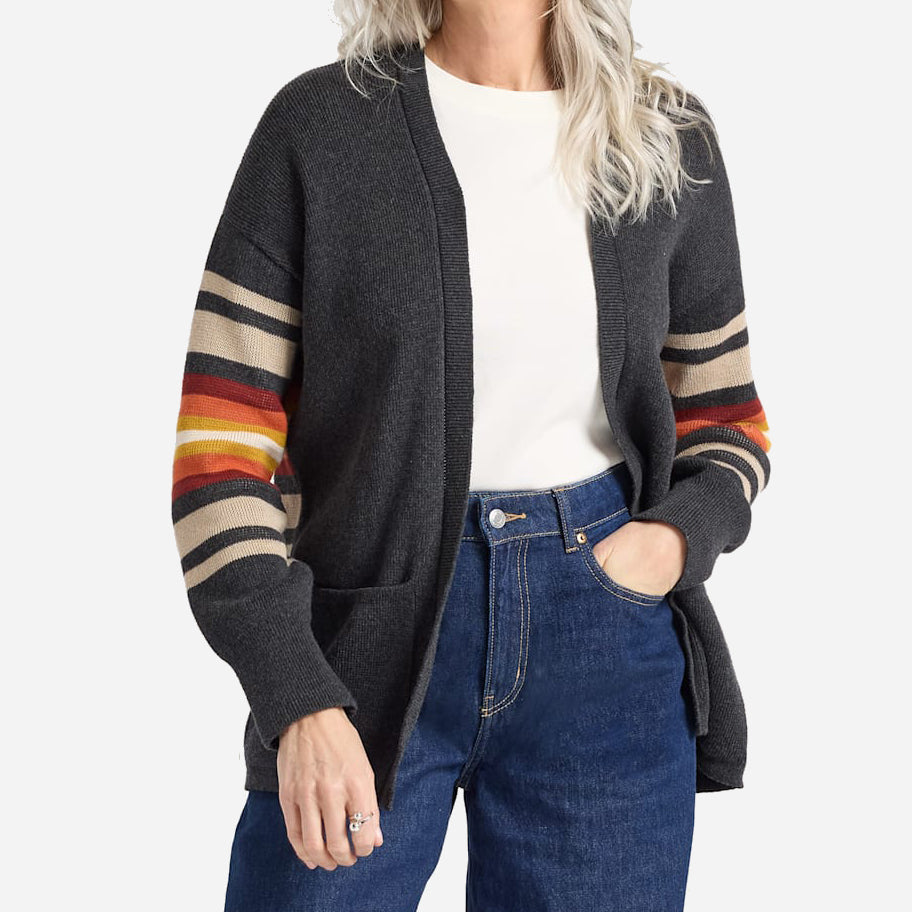 Womens Sierra Springs Cardigan - Harding Charcoal Heather