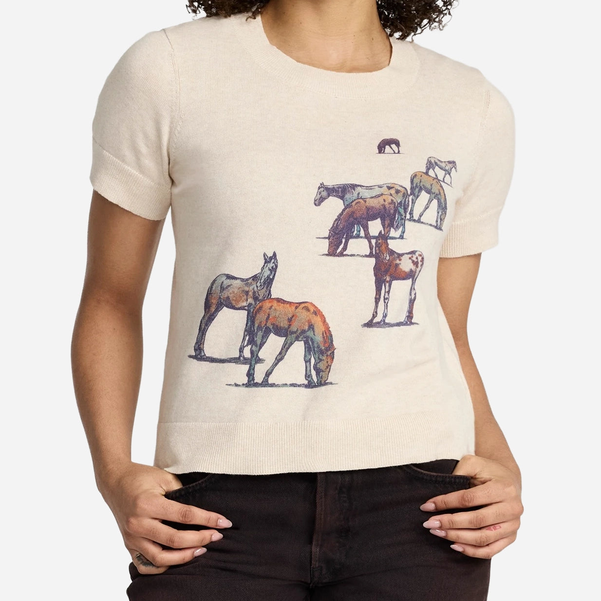 Womens Wild Horse Sweater - Ecru