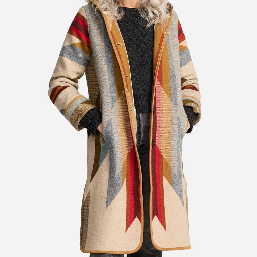 Womens Wool Blanket Coat - Wyeth Trail
