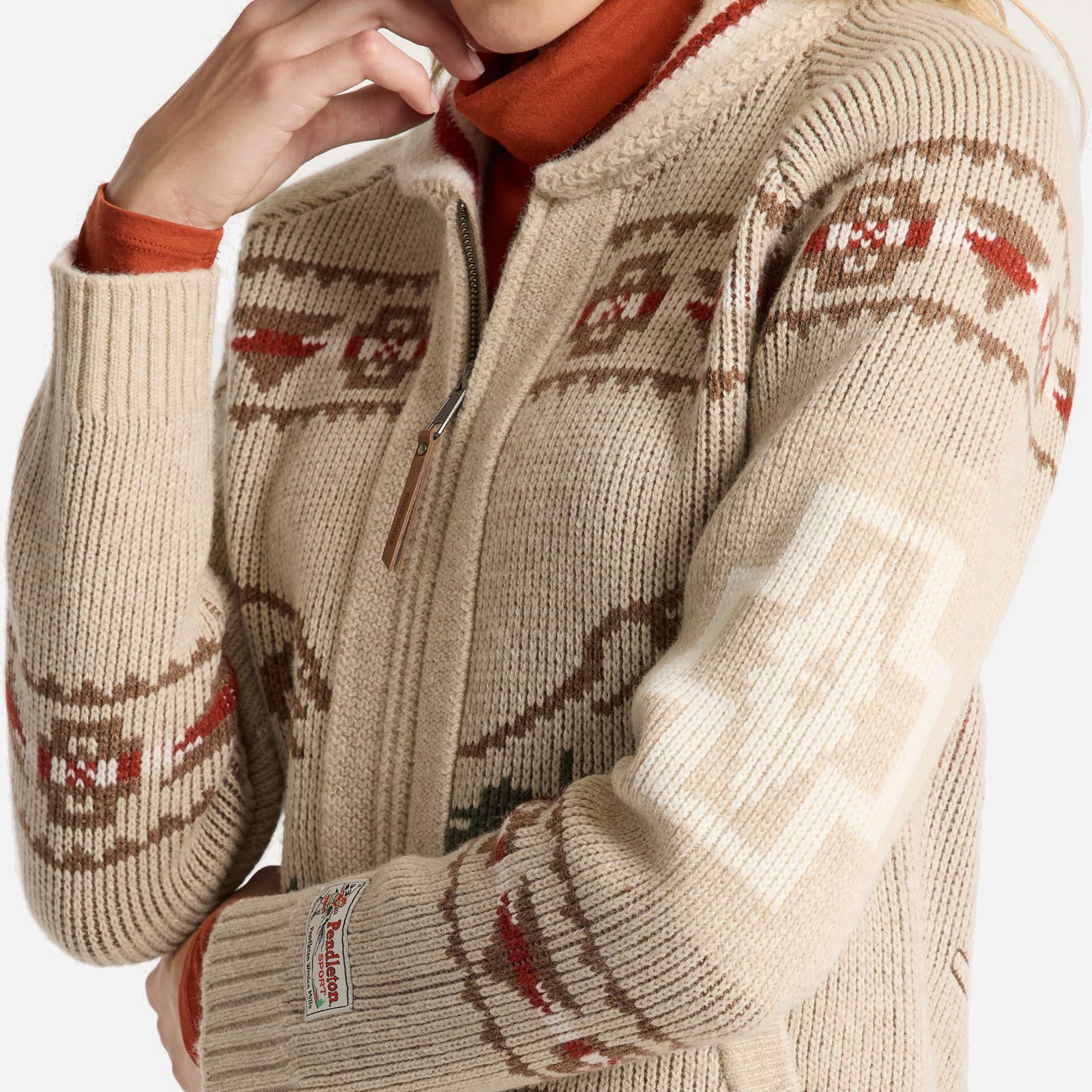 Womens Alpaca Lambswool Cardigan - Oatmeal Heather