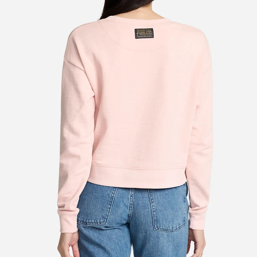 Womens Graphic French Terry Sweatshirt - Soft Rose