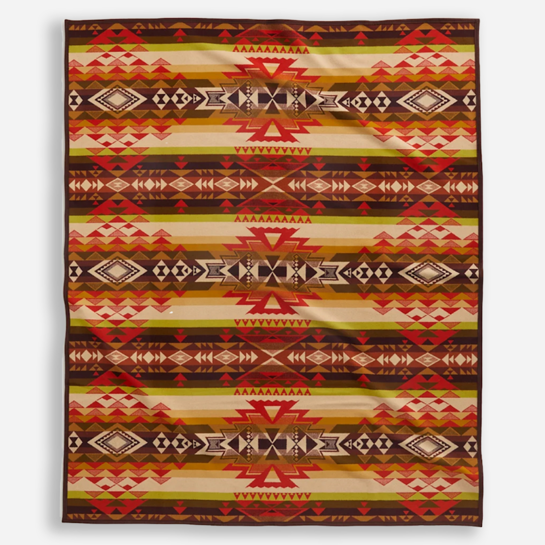 Jacquard Blanket - Highland Peak Red
