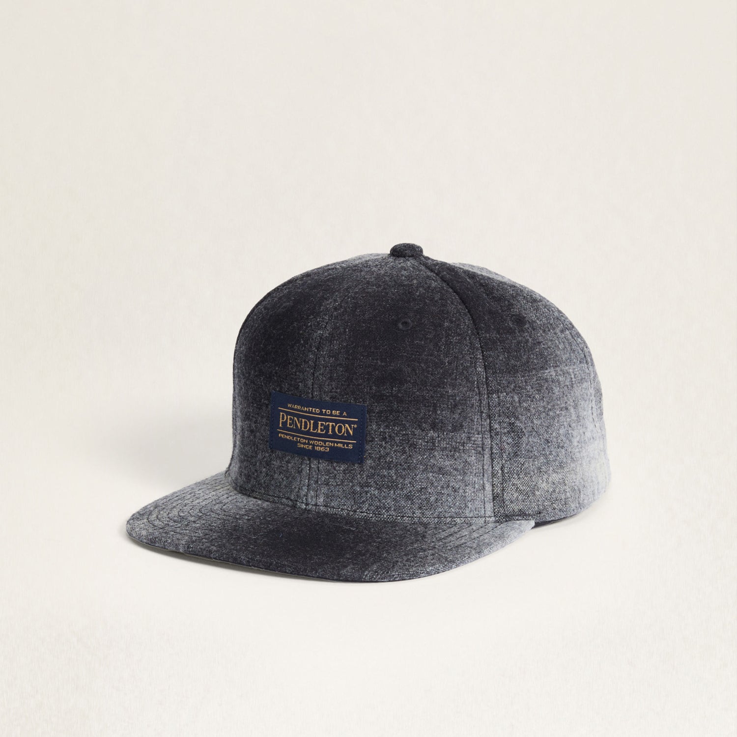 FLAT BRIM CAP - BLACK/WHITE OMBRE