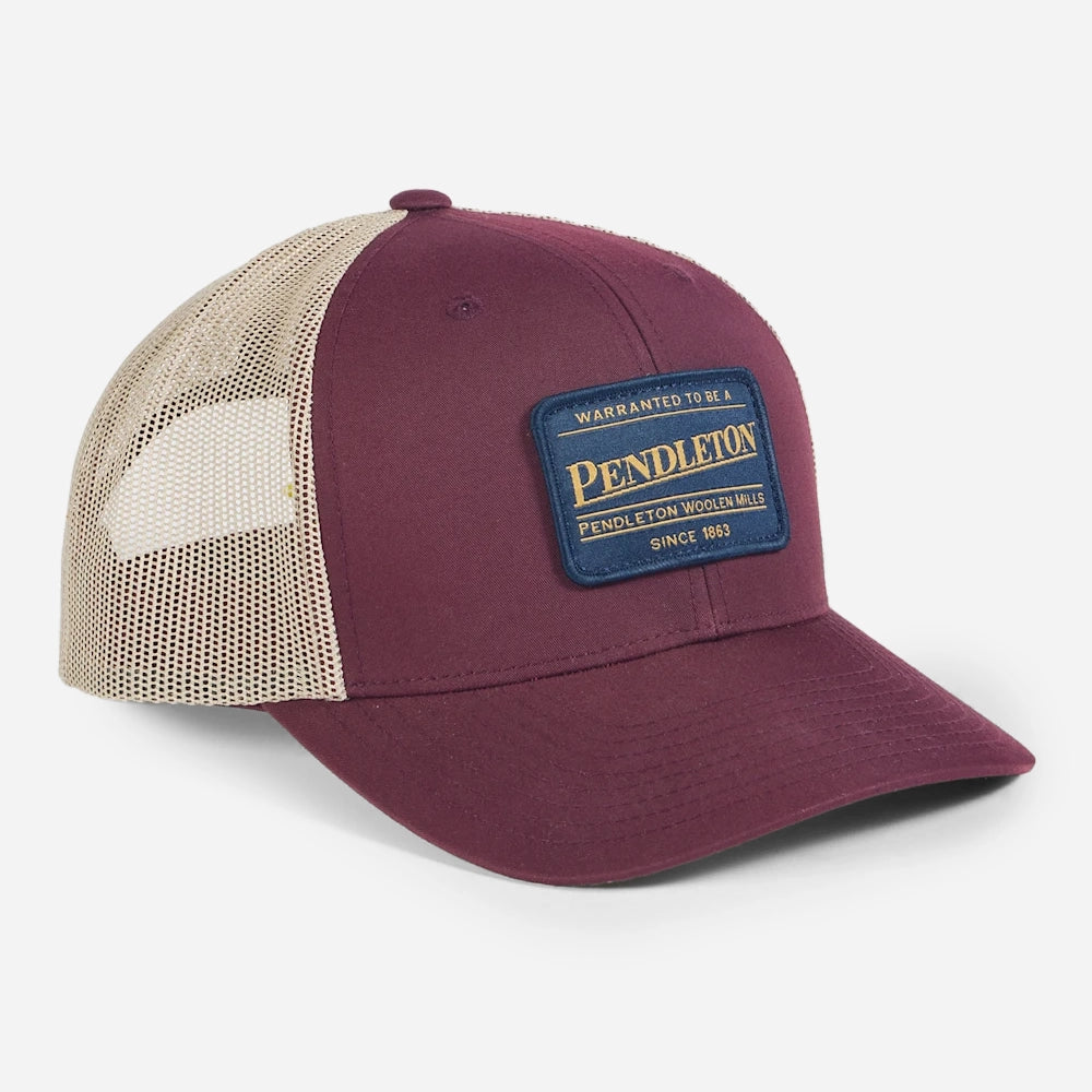 Classic Patch Trucker Hat - Maroon