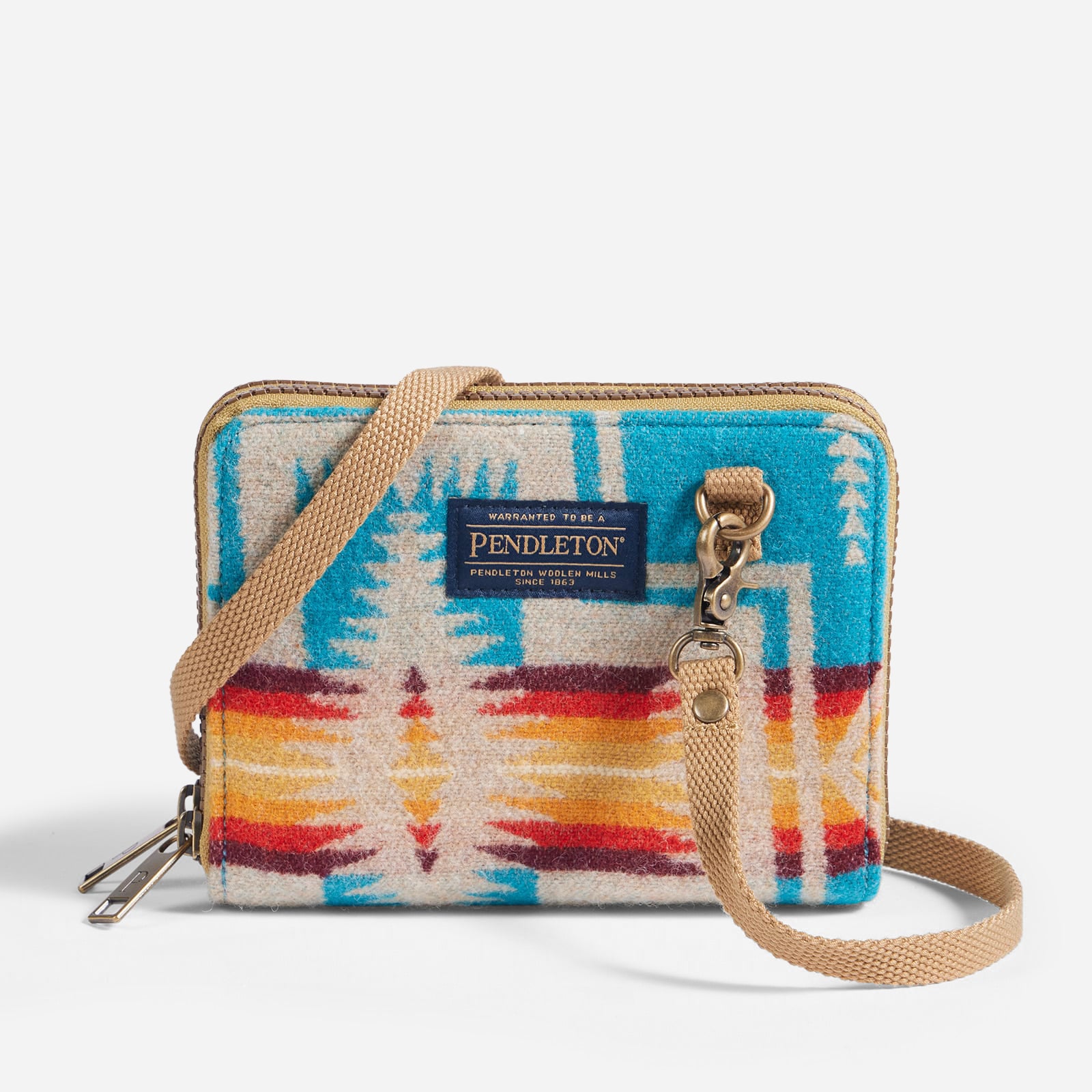 Wool Crossbody Organiser - Harding Turquoise
