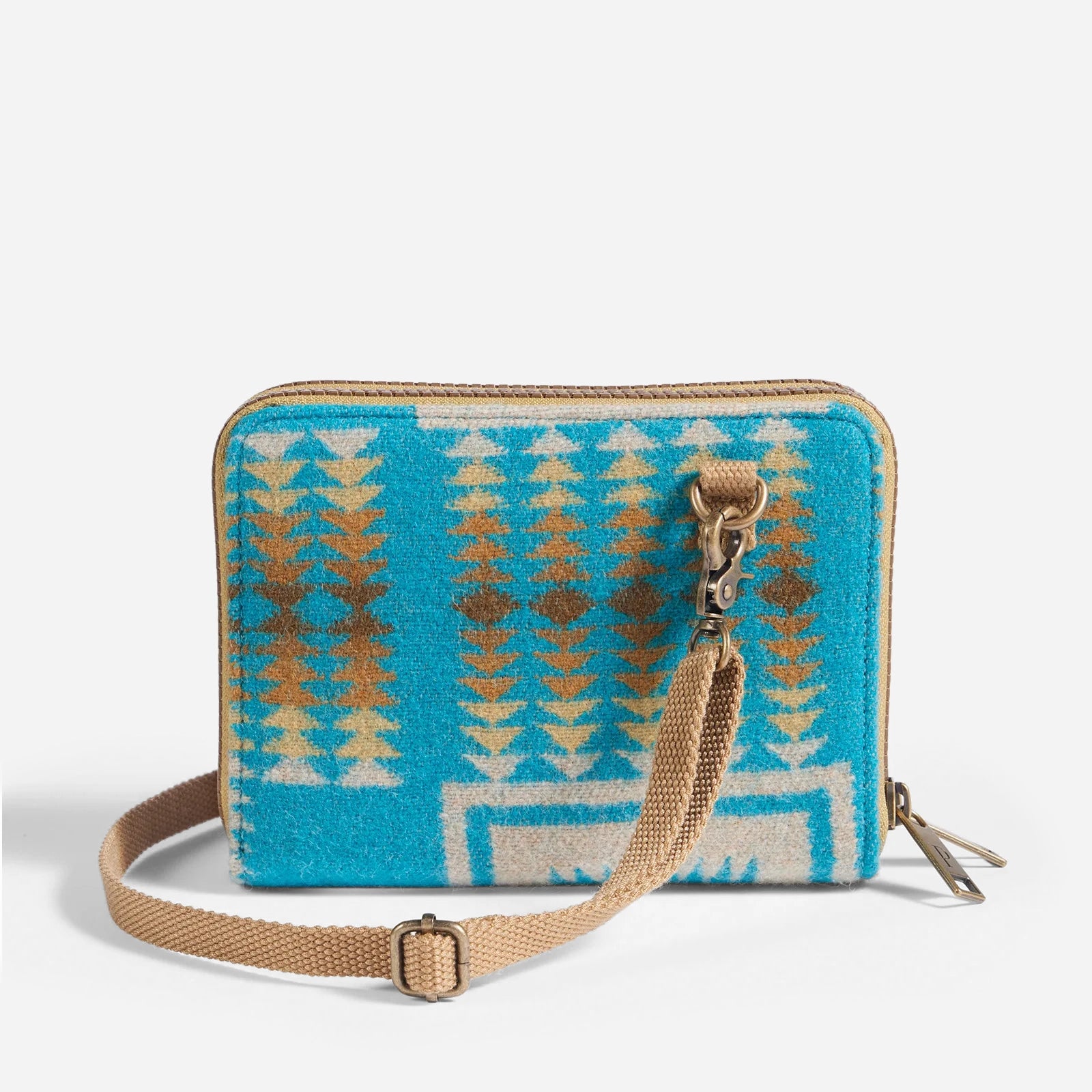Wool Crossbody Organiser - Harding Turquoise