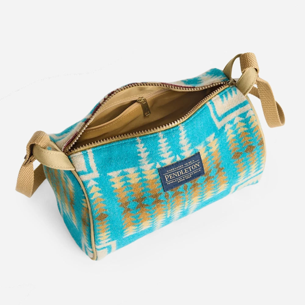 Wool Barrel Bag - Harding Turquoise