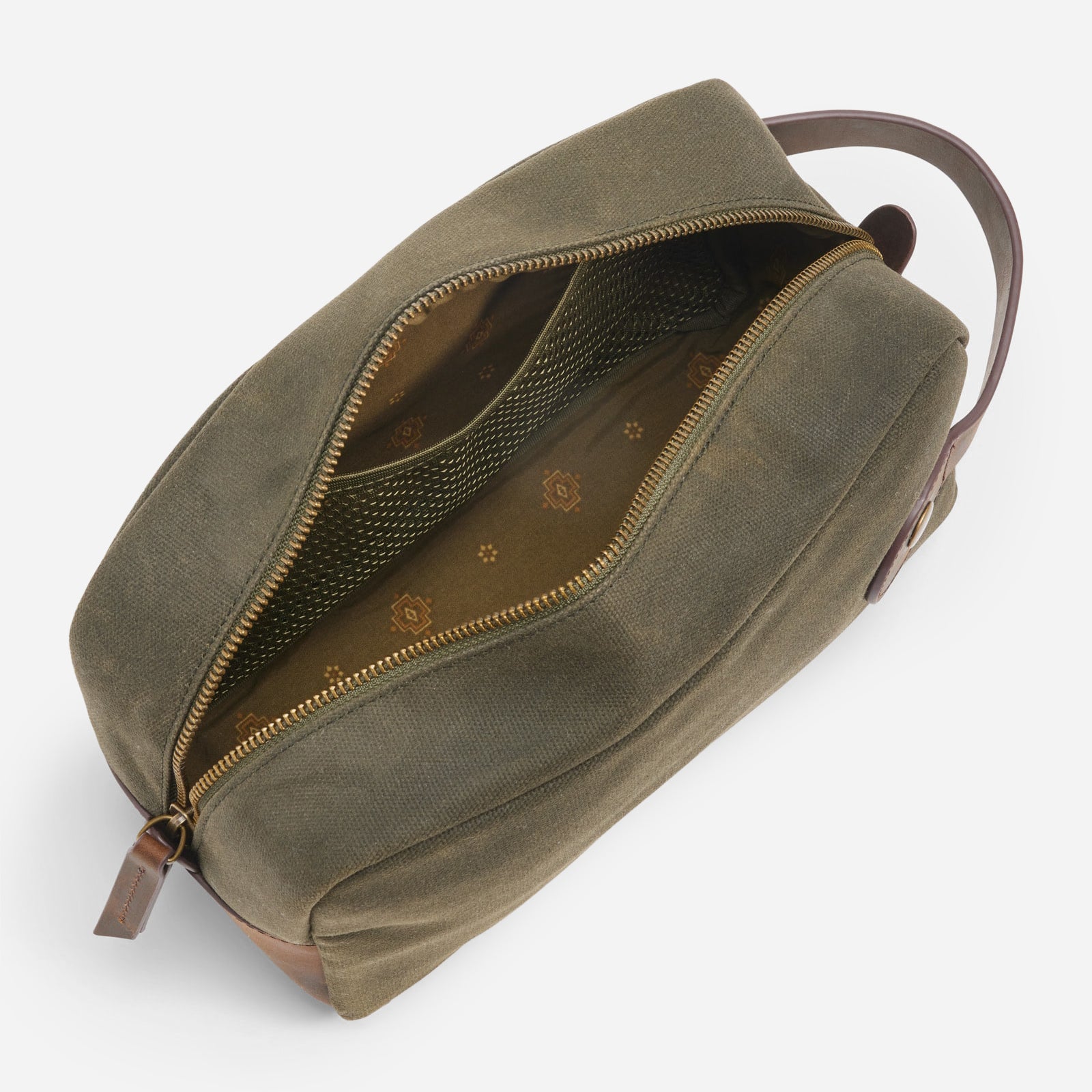 Odyssey Waxed Canvas Travel Kit - Olive