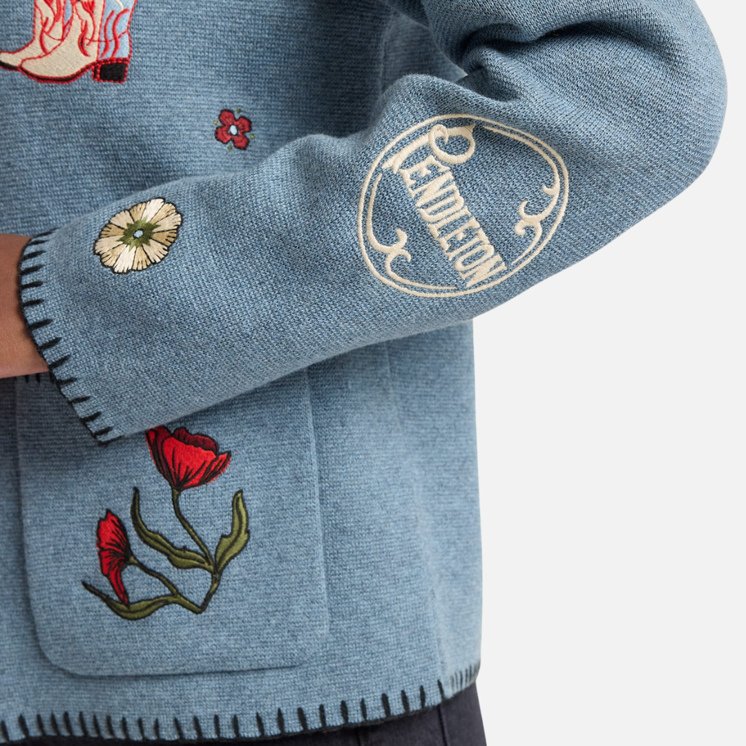 Womens Souvenir Cardigan - Denim Heather