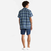 Short Sleeve Board Shirt - Blue Surf Plaid