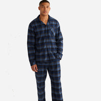 Pajama Set - Charcoal/Blue Rock Plaid