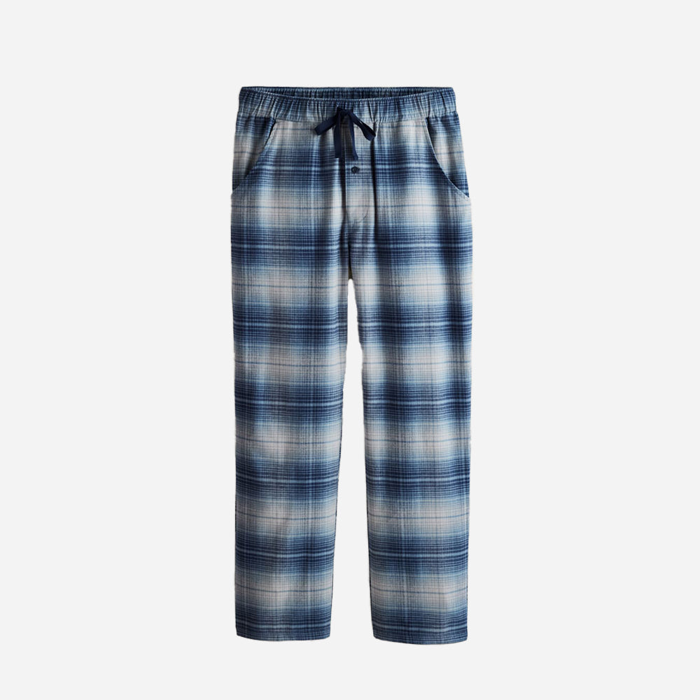 Pyjama-Hose – Blau/Grau kariert
