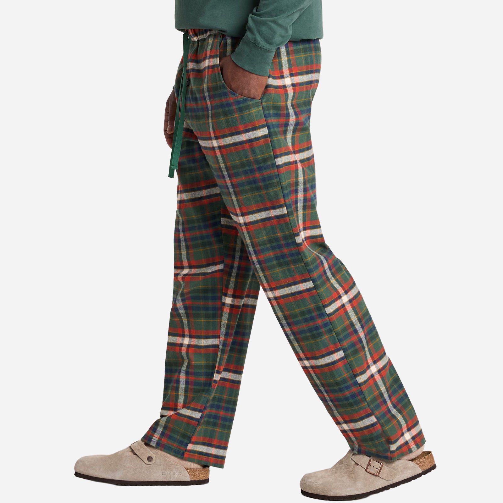 PJ Pant - Green Multi Plaid
