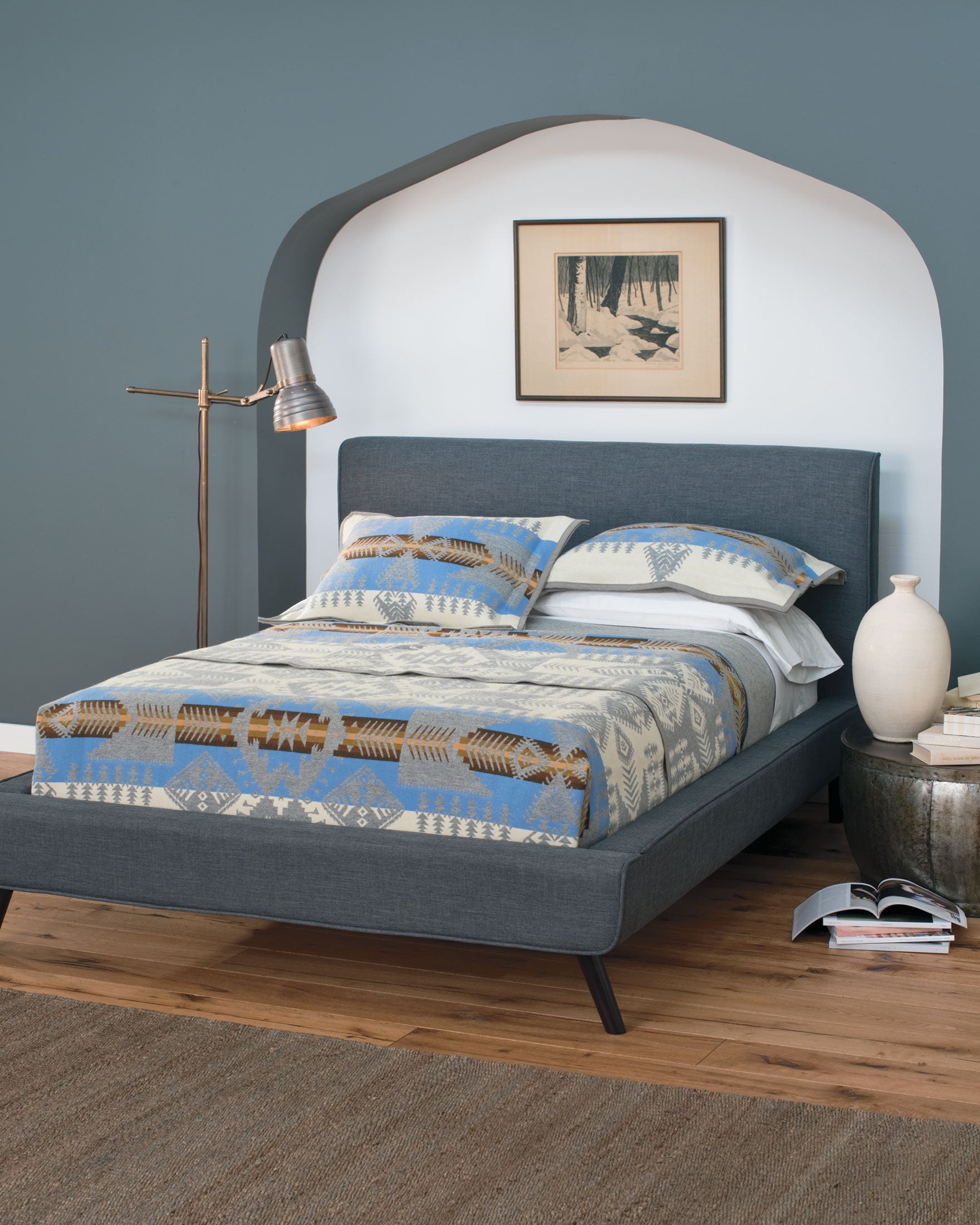 Jacquard Blanket - Silver Bark