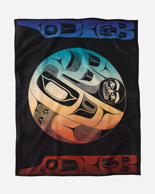 American Indian College Fund Blanket - Raven & The Box Of Knowledge