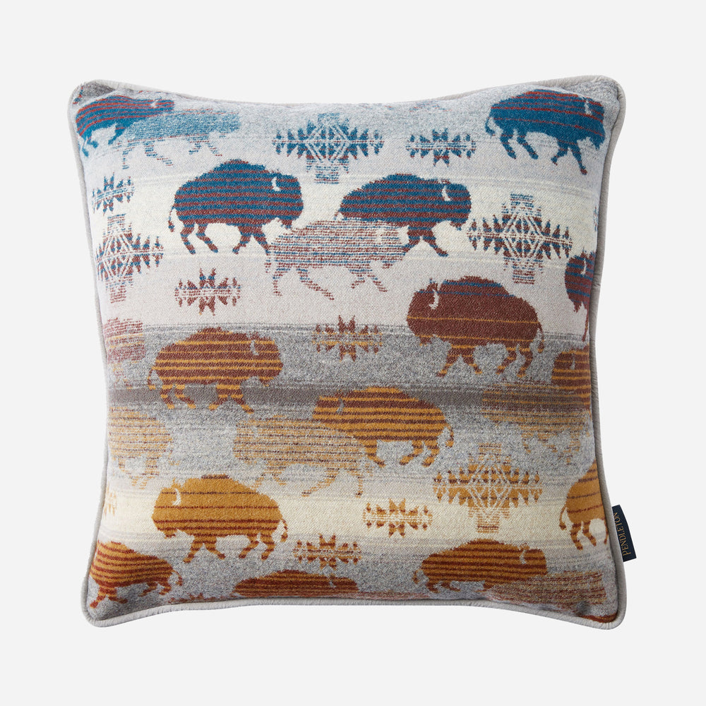 Prairie Rush Hour Pillow - Grey