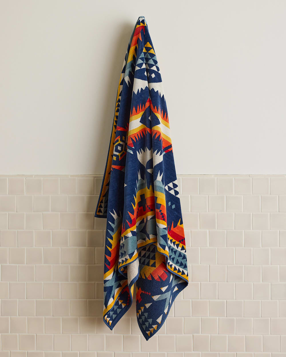 Serviette de plage Jacquard - Nehalem Navy