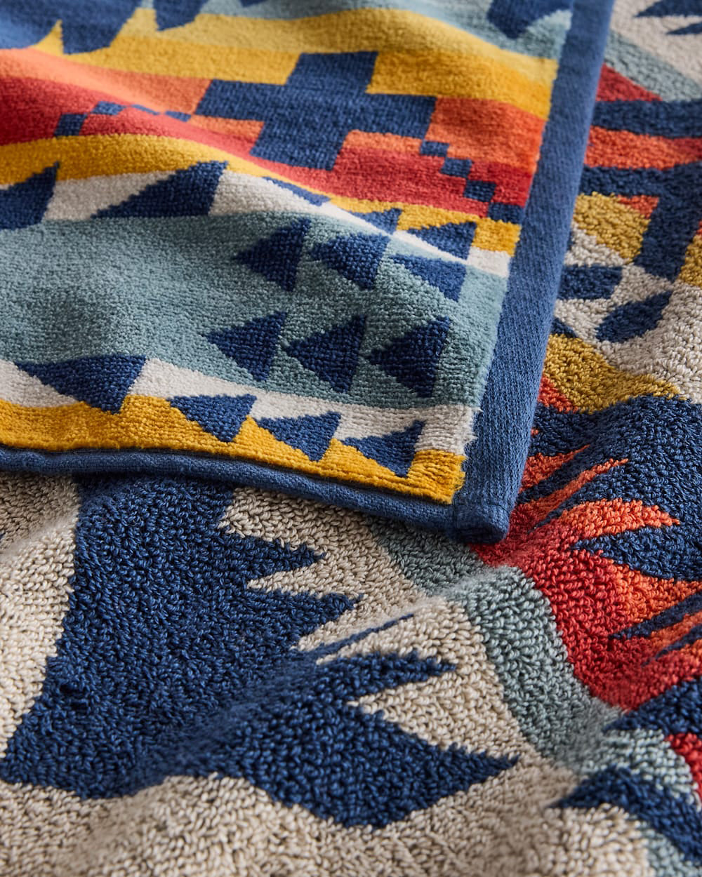 Serviette de plage Jacquard - Nehalem Navy