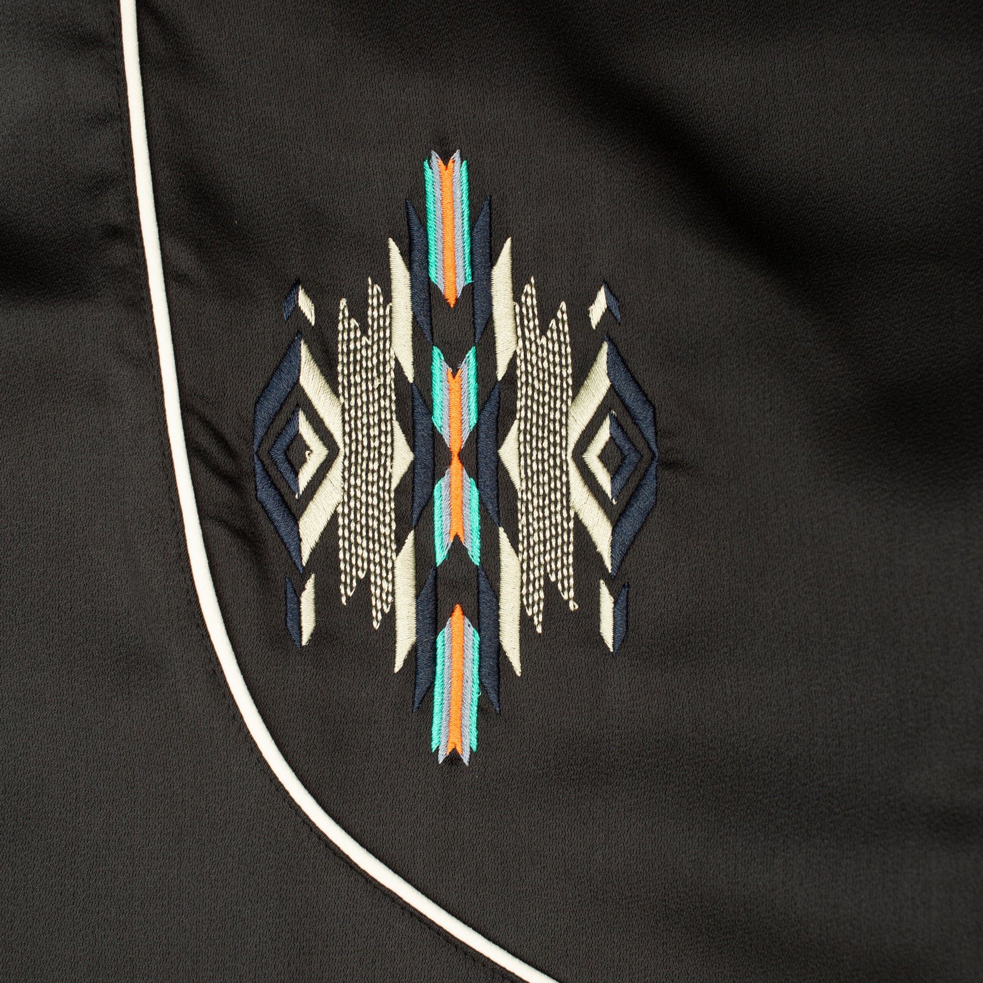 Western Satin Jacket - Black