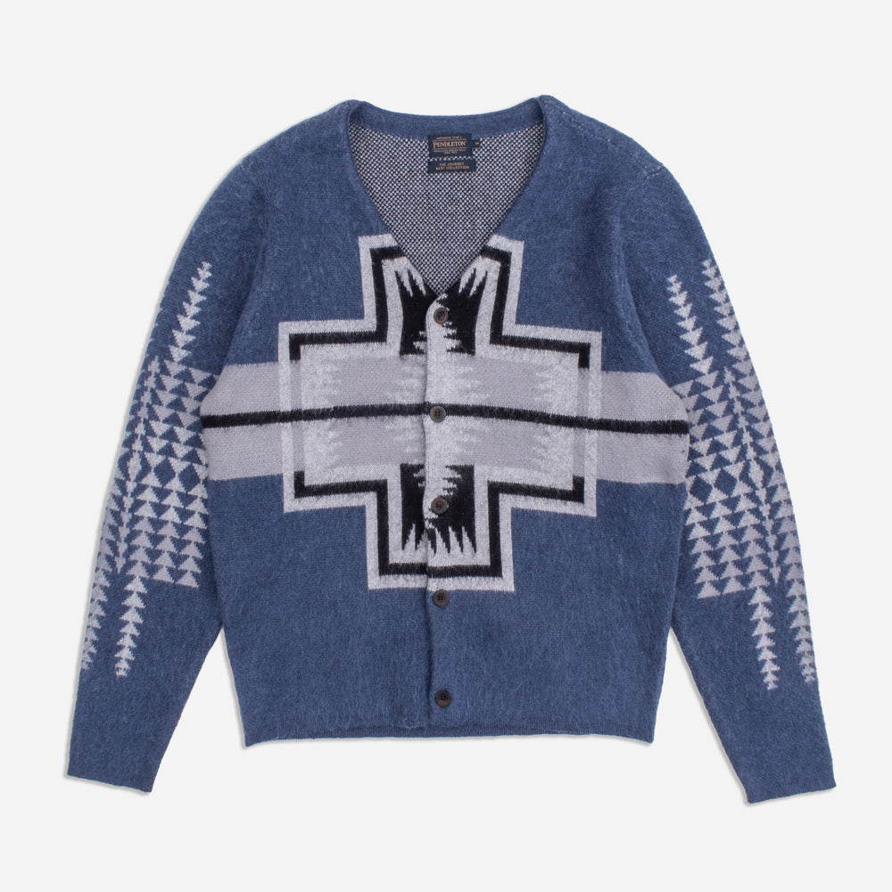 Women's Band Cardigan - Blue Harding