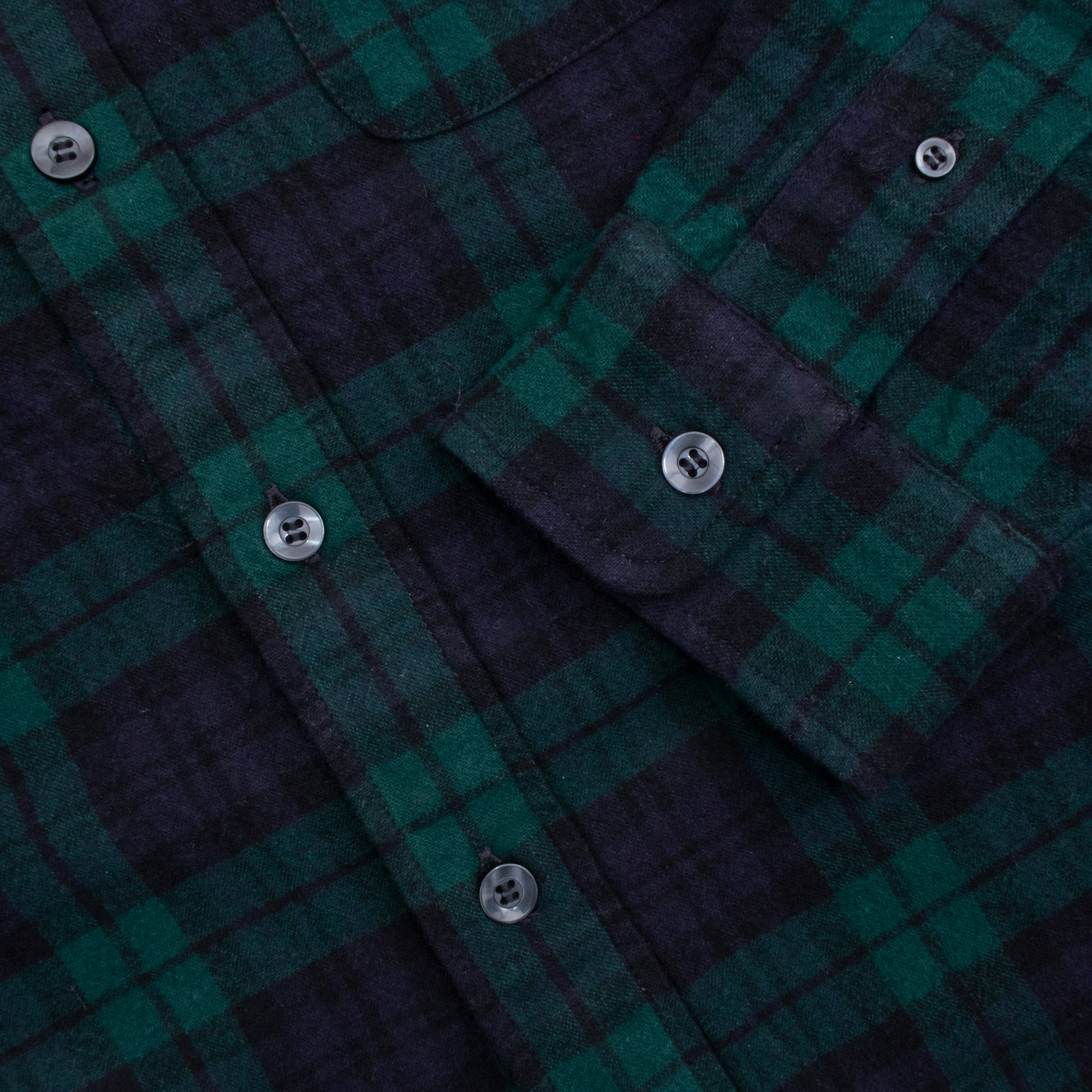Lined Collar Shirt - Black Watch Tartan