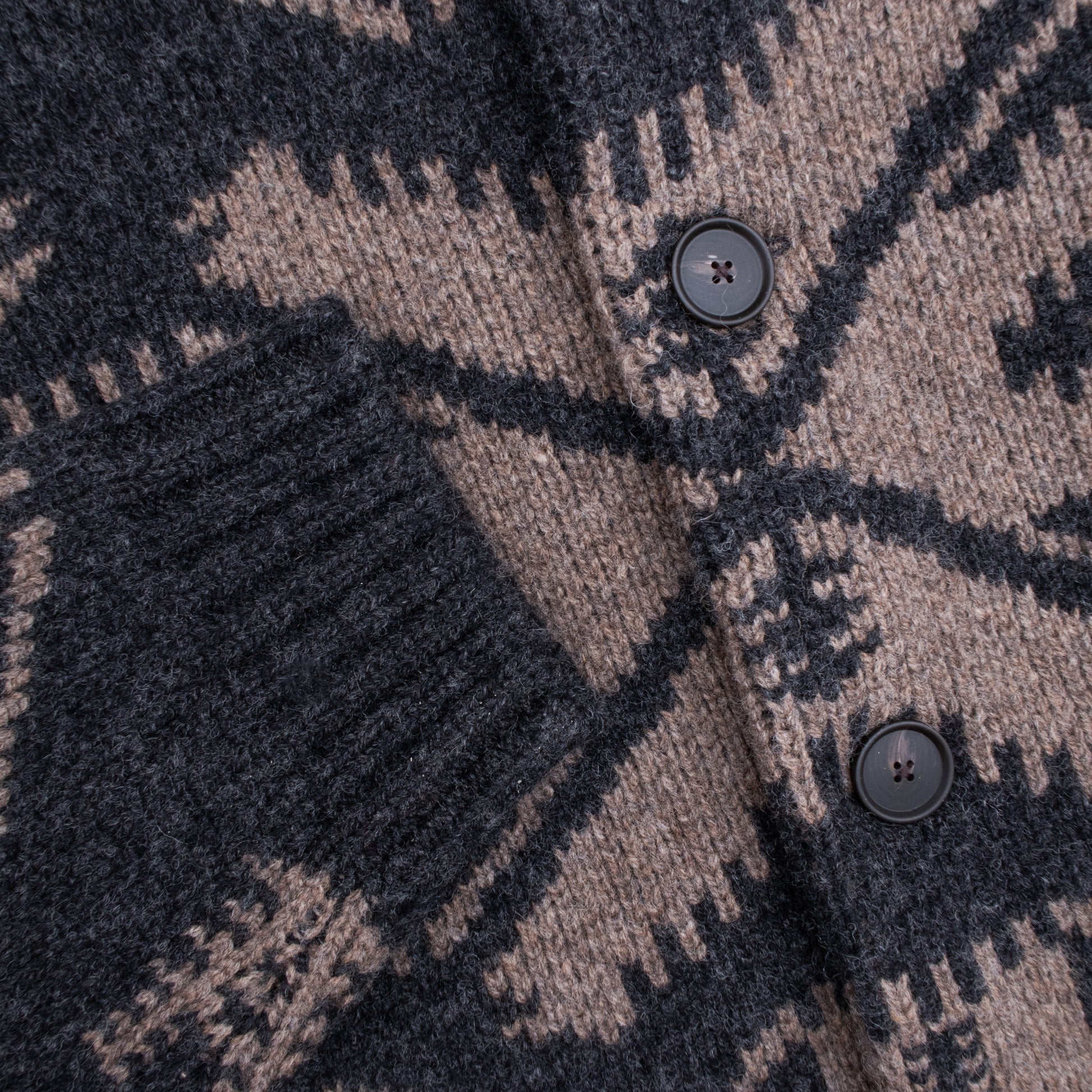 Mirror Lake Lambswool Cardigan - Oxford Mix/Taupe