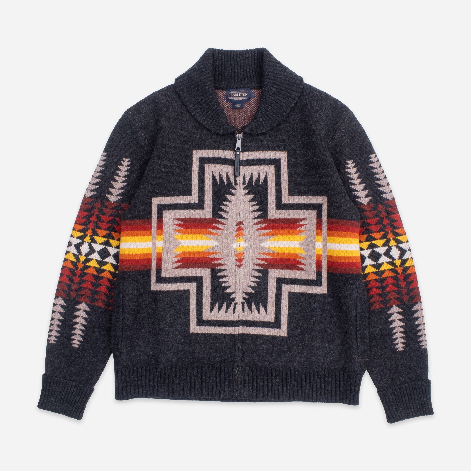 Harding Zip Lambswool Cardigan - Harding Oxford Grey