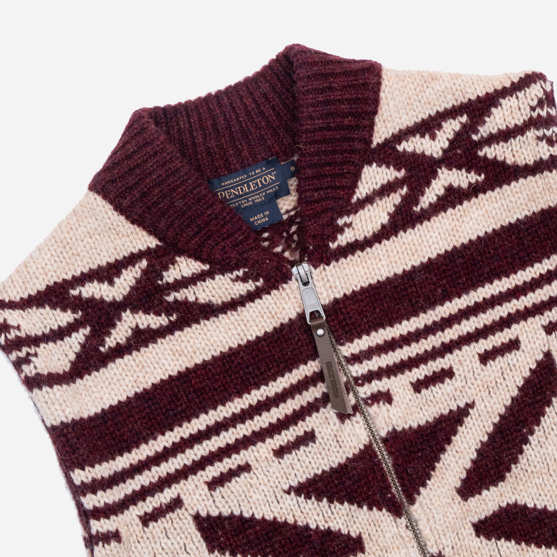 Womens Wool Sweater Vest - Alpine Burgundy