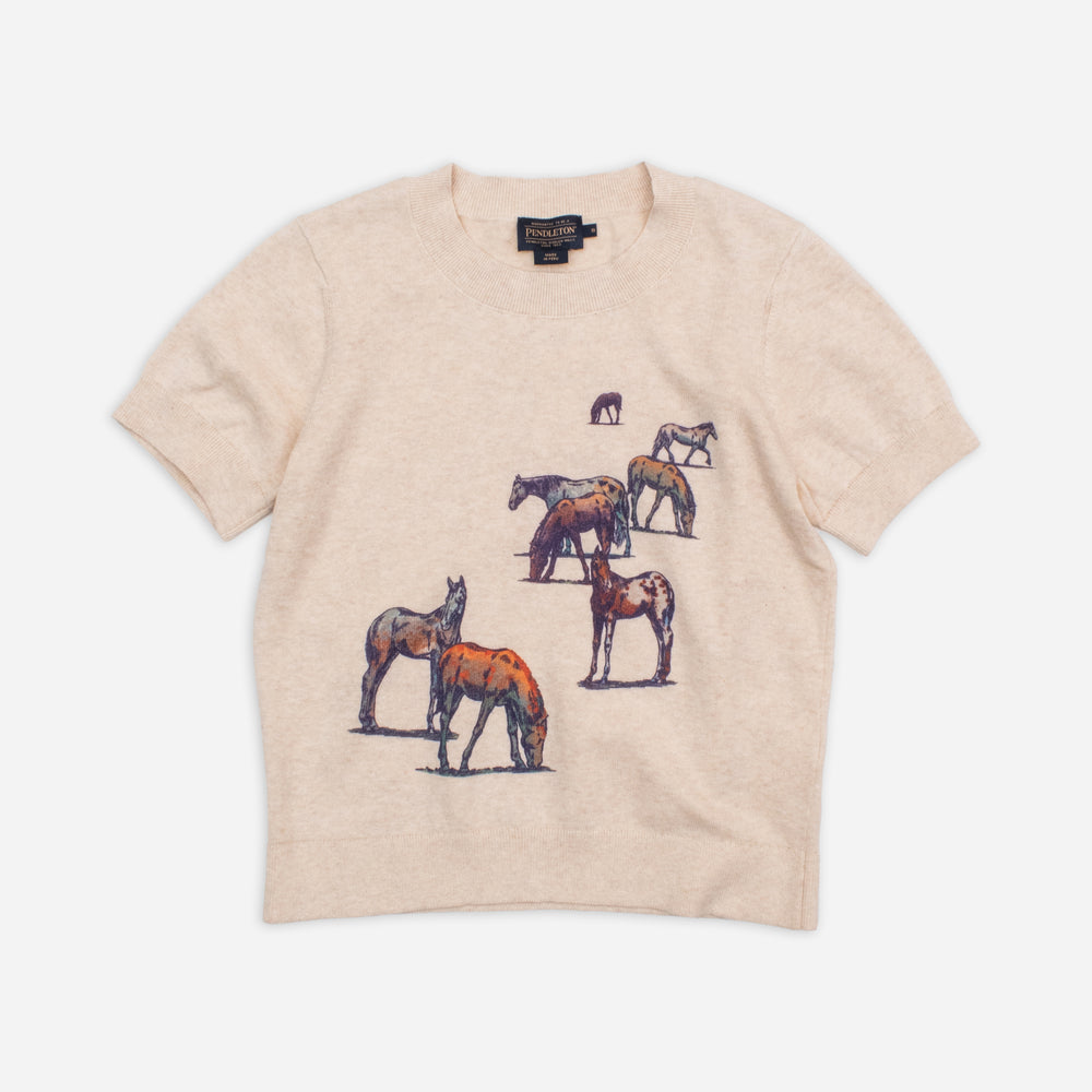 Womens Wild Horse Sweater - Ecru