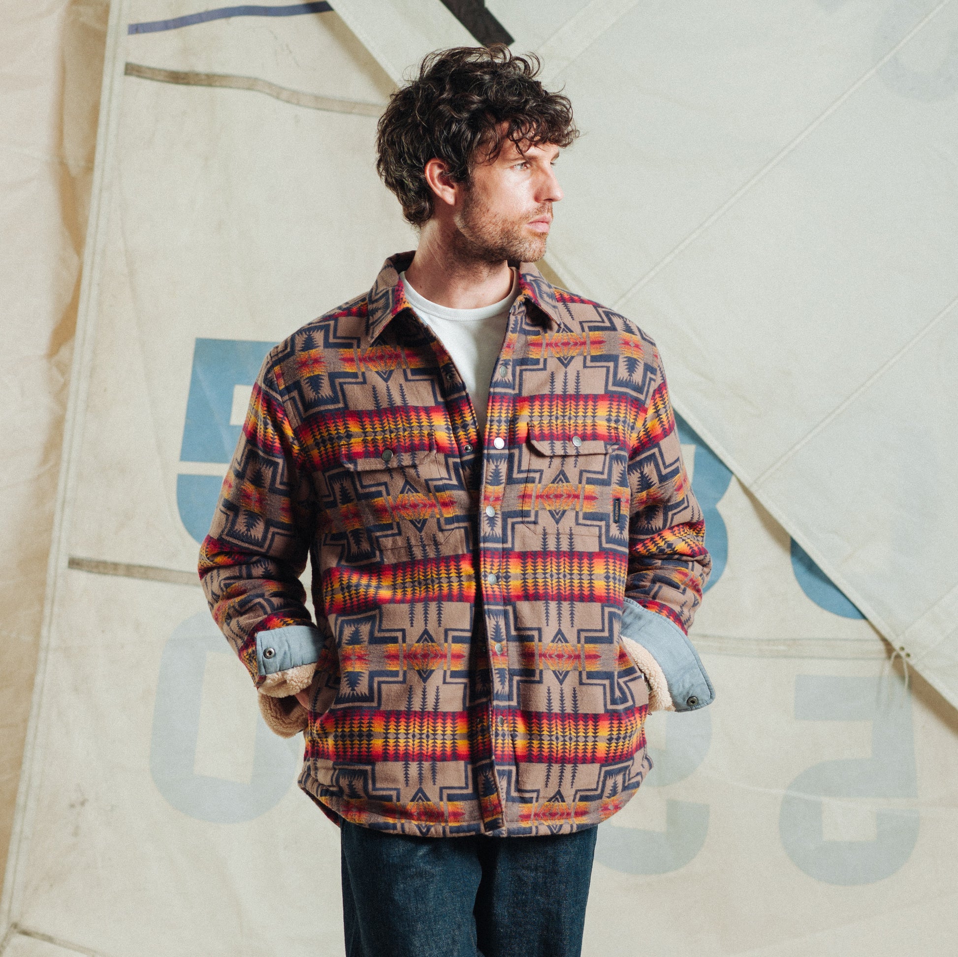Bay City Sherpa Jacket - Harding Navy