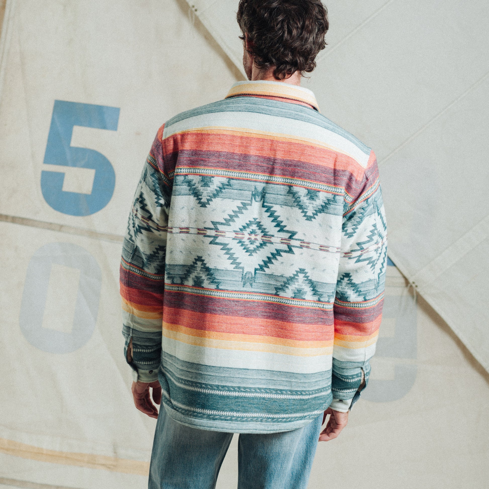 Bay City Sherpa Jacket - Saltillo Stripe