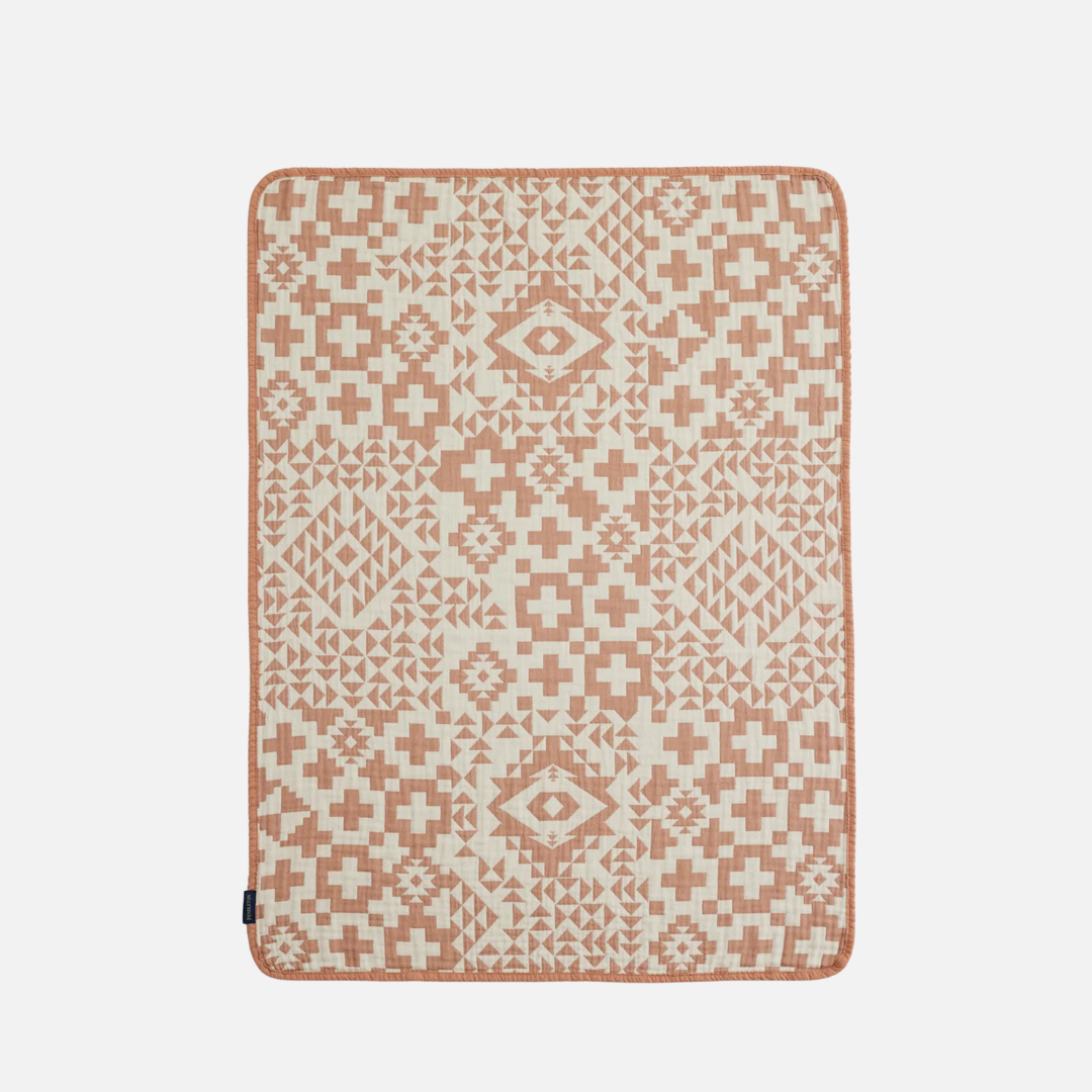 Organic Woven Baby Blanket Blue Ridge - Cork