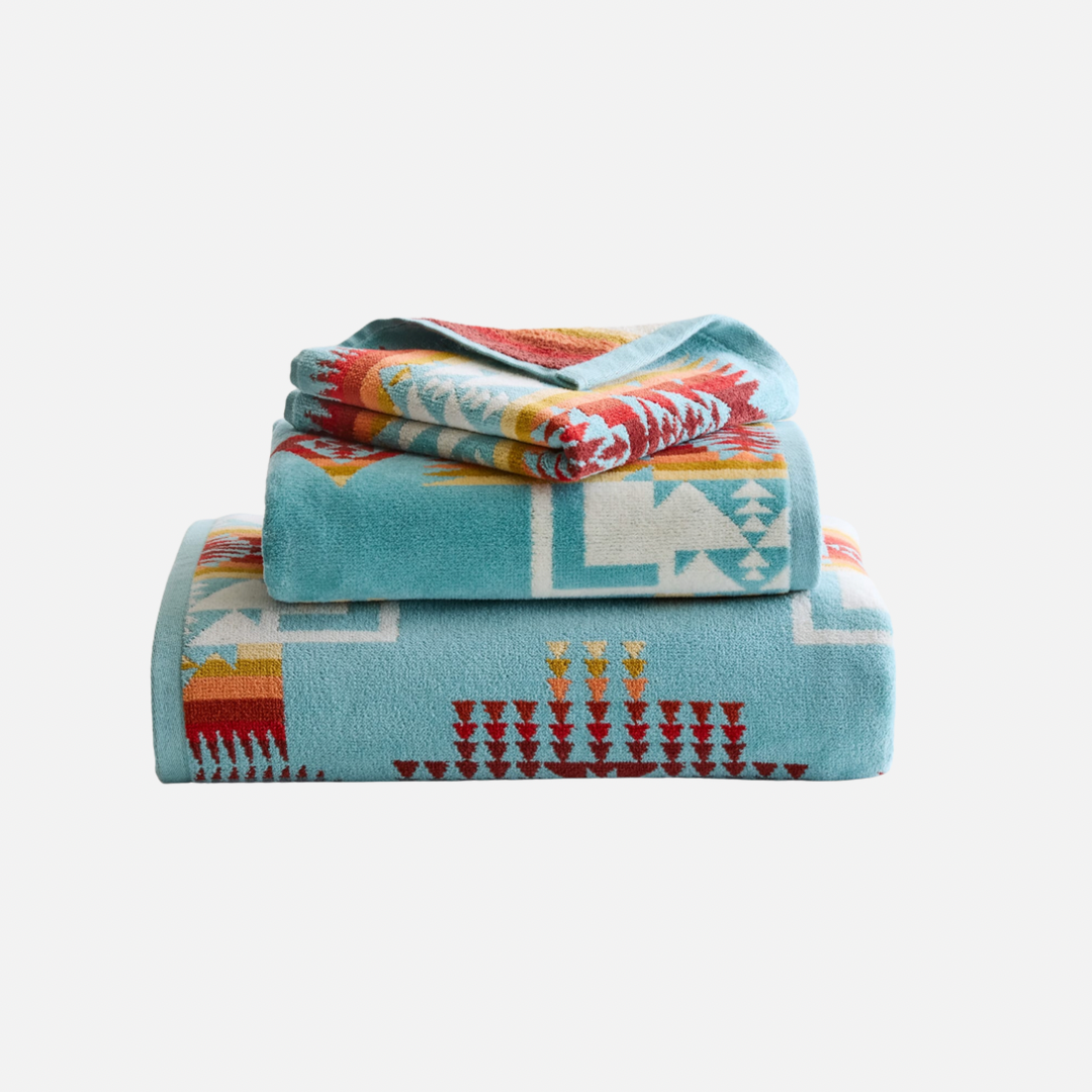 3 Piece Towel Set - Chief Joseph Aqua