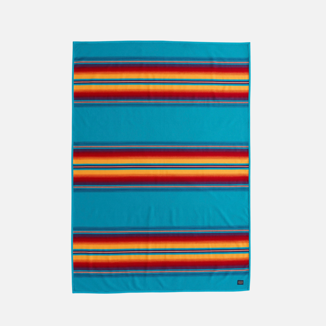 Serape Robe - Turquoise