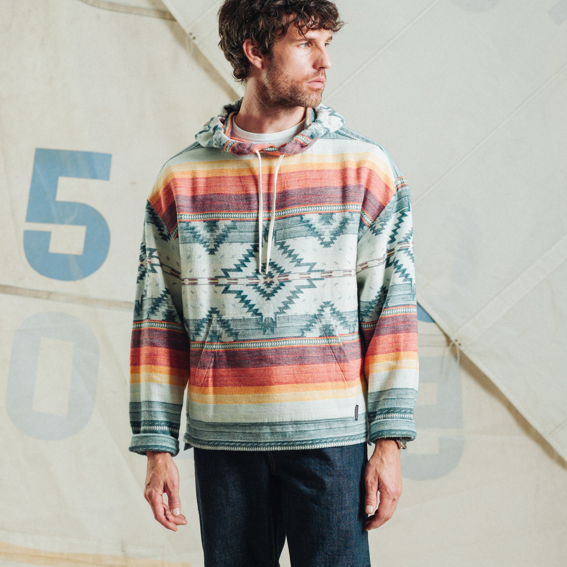 Chamois Beach Hoodie - Saltillo Stripe