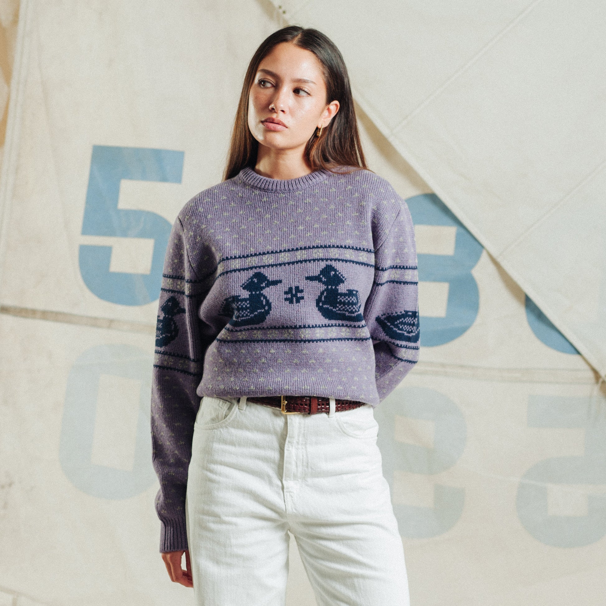 Women's Duck Sweater - Purple