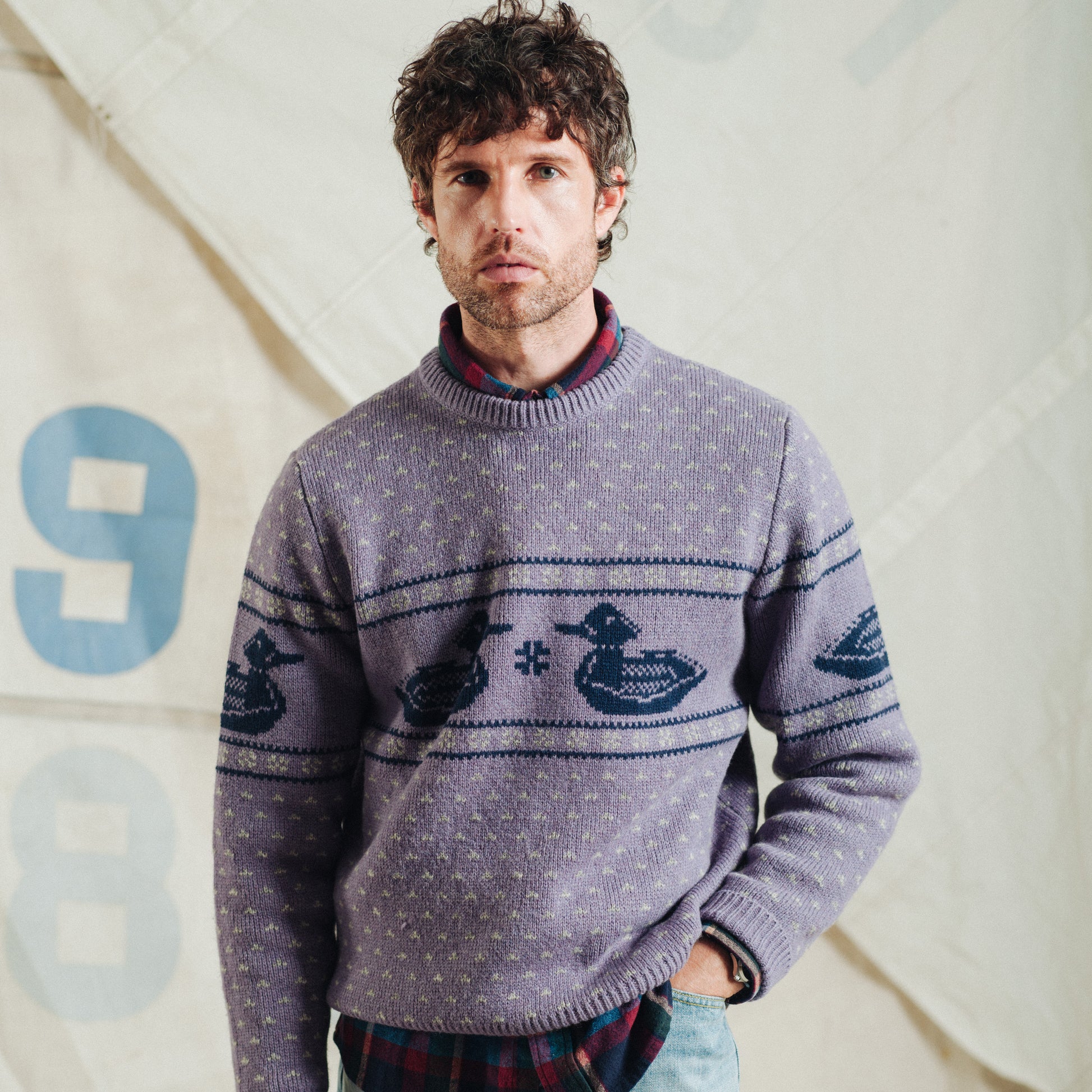Duck Sweater - Purple