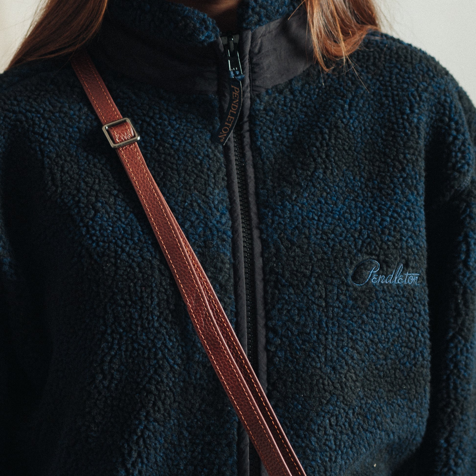 Women's Jacquard Sherpa Fleece Jacket - Skywalkers Navy