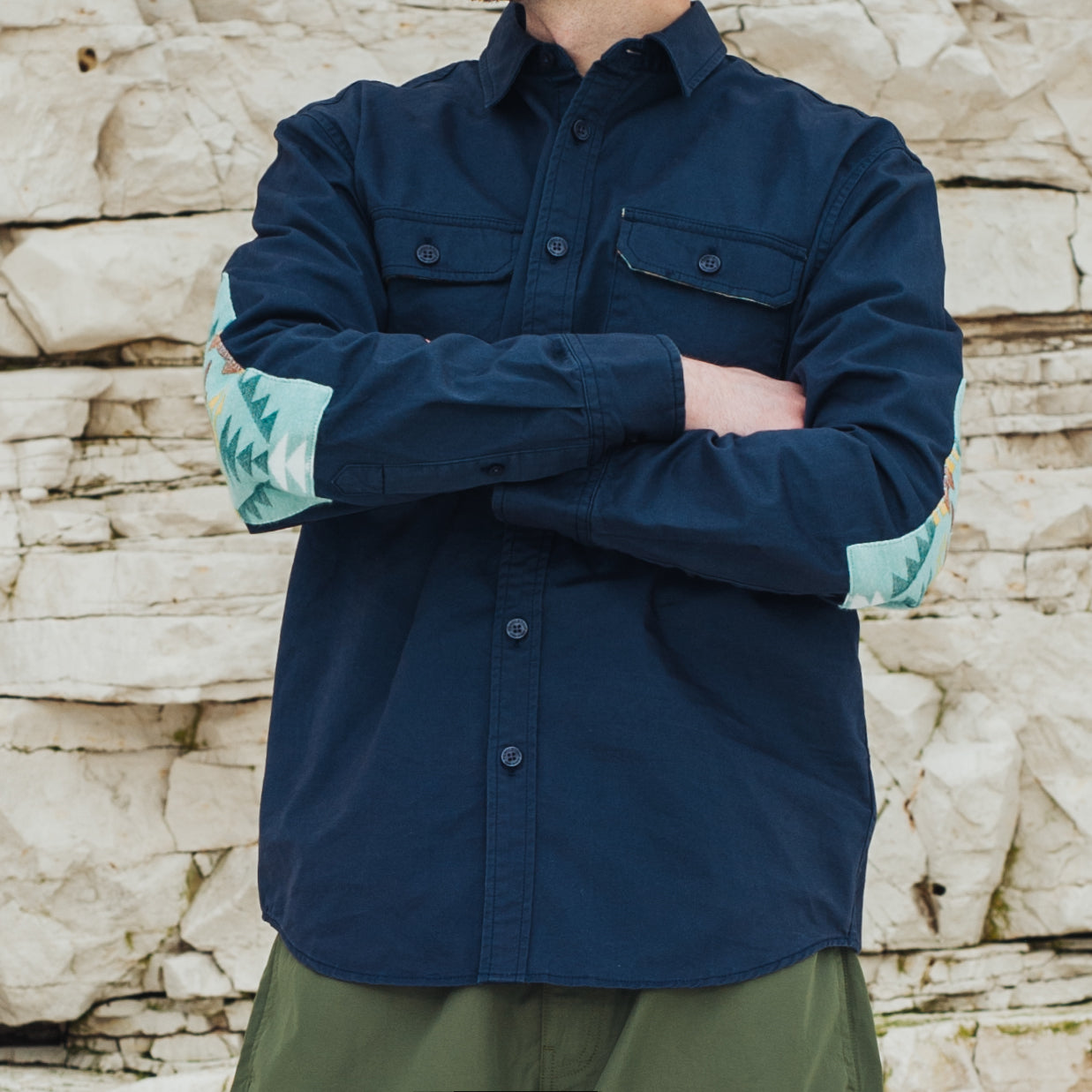 Explorer Twill Shirt - Navy/Rancho Arroyo