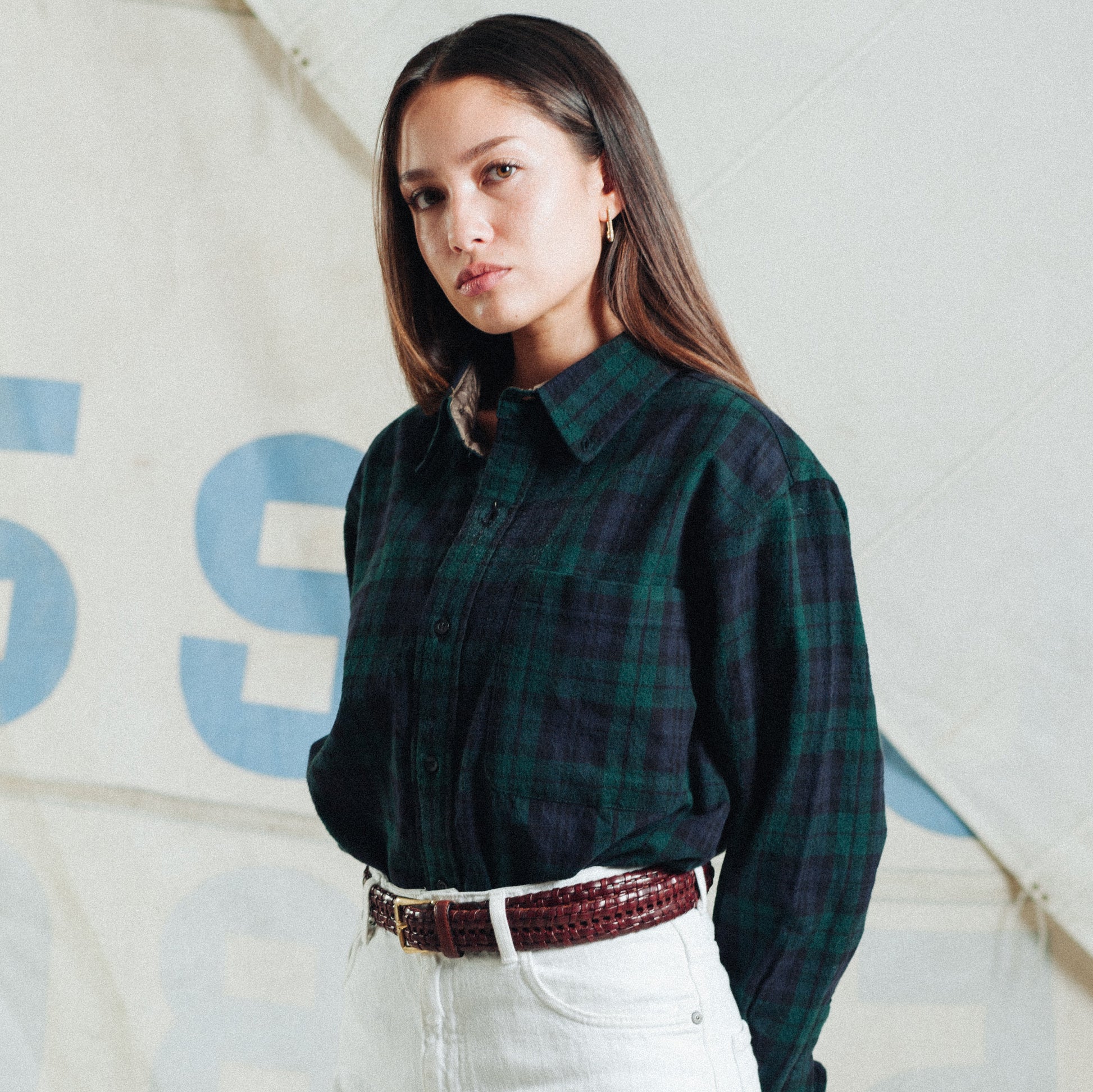 Lined Collar Shirt - Black Watch Tartan