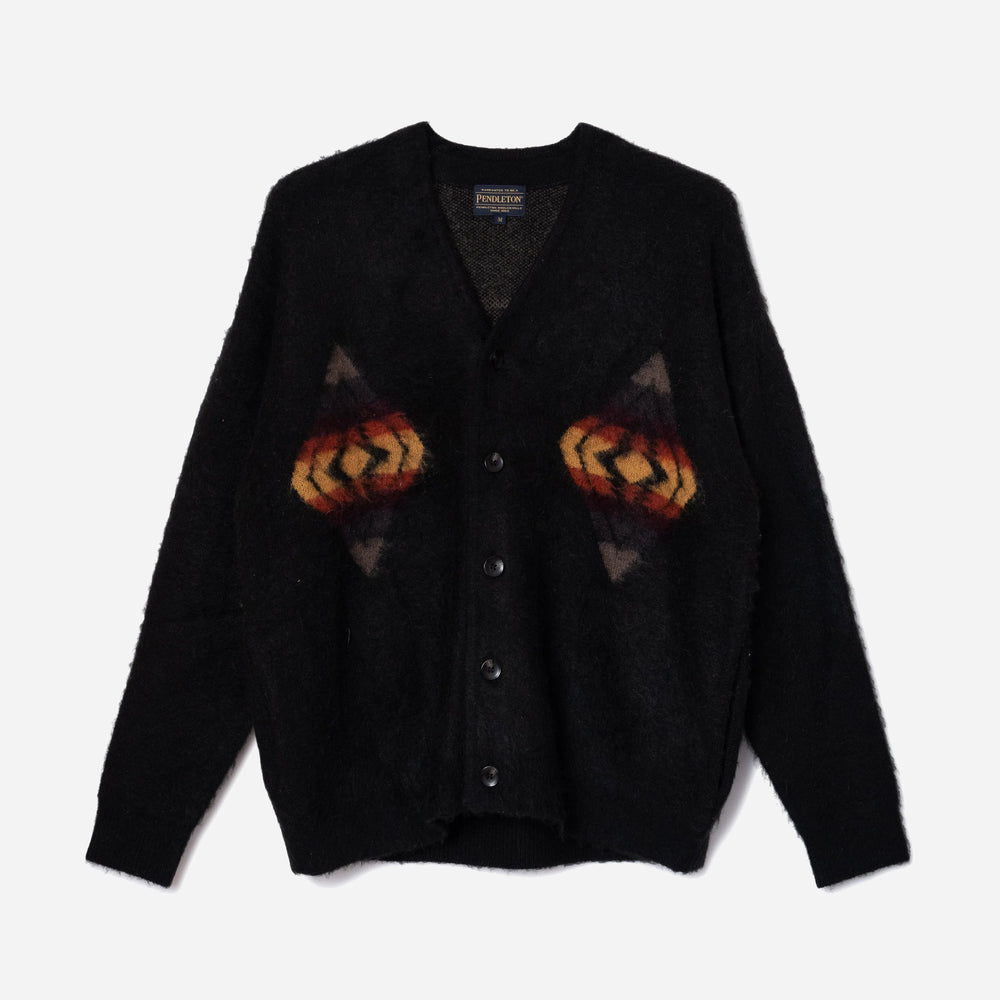 Shaggy Cardigan - Black Harding