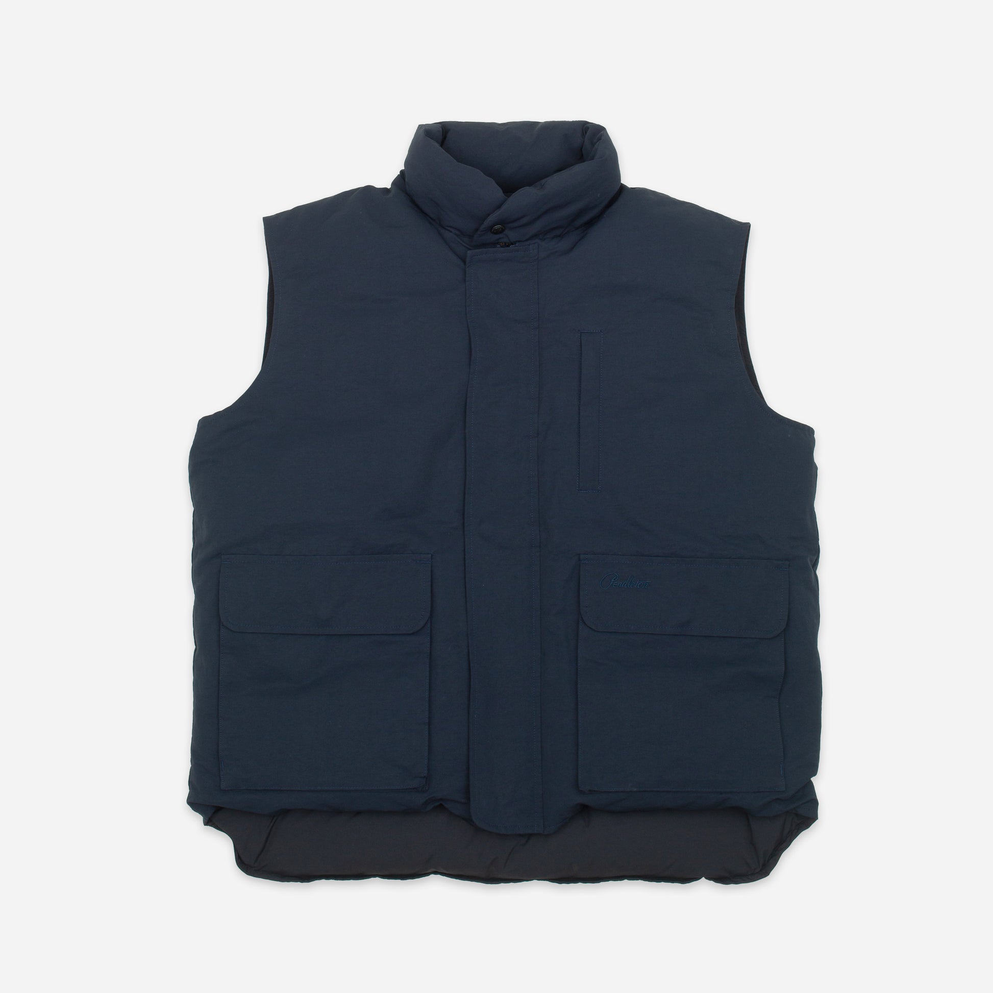 Flat Face Down Vest - Navy