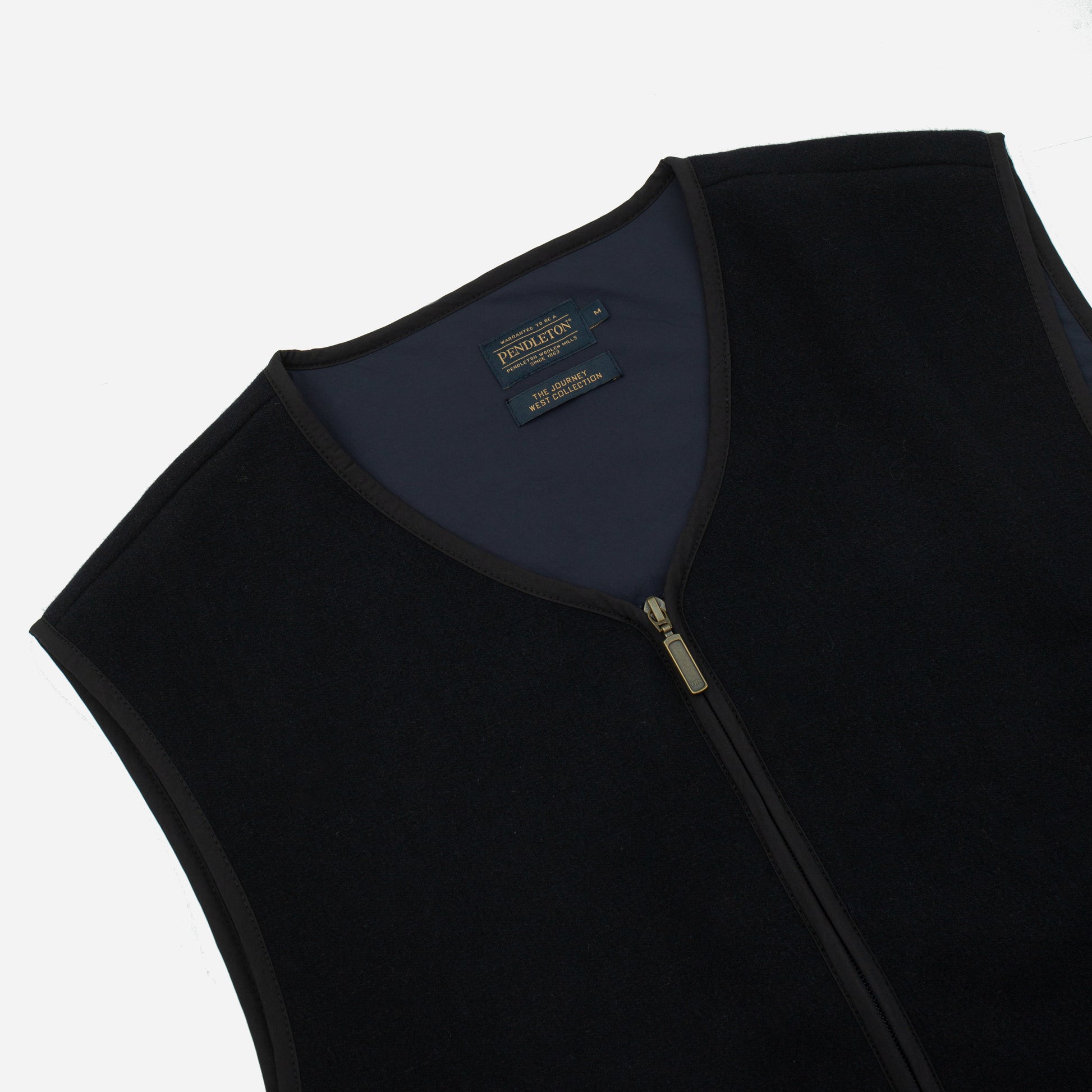 Duffel Wool Zip Vest - Navy