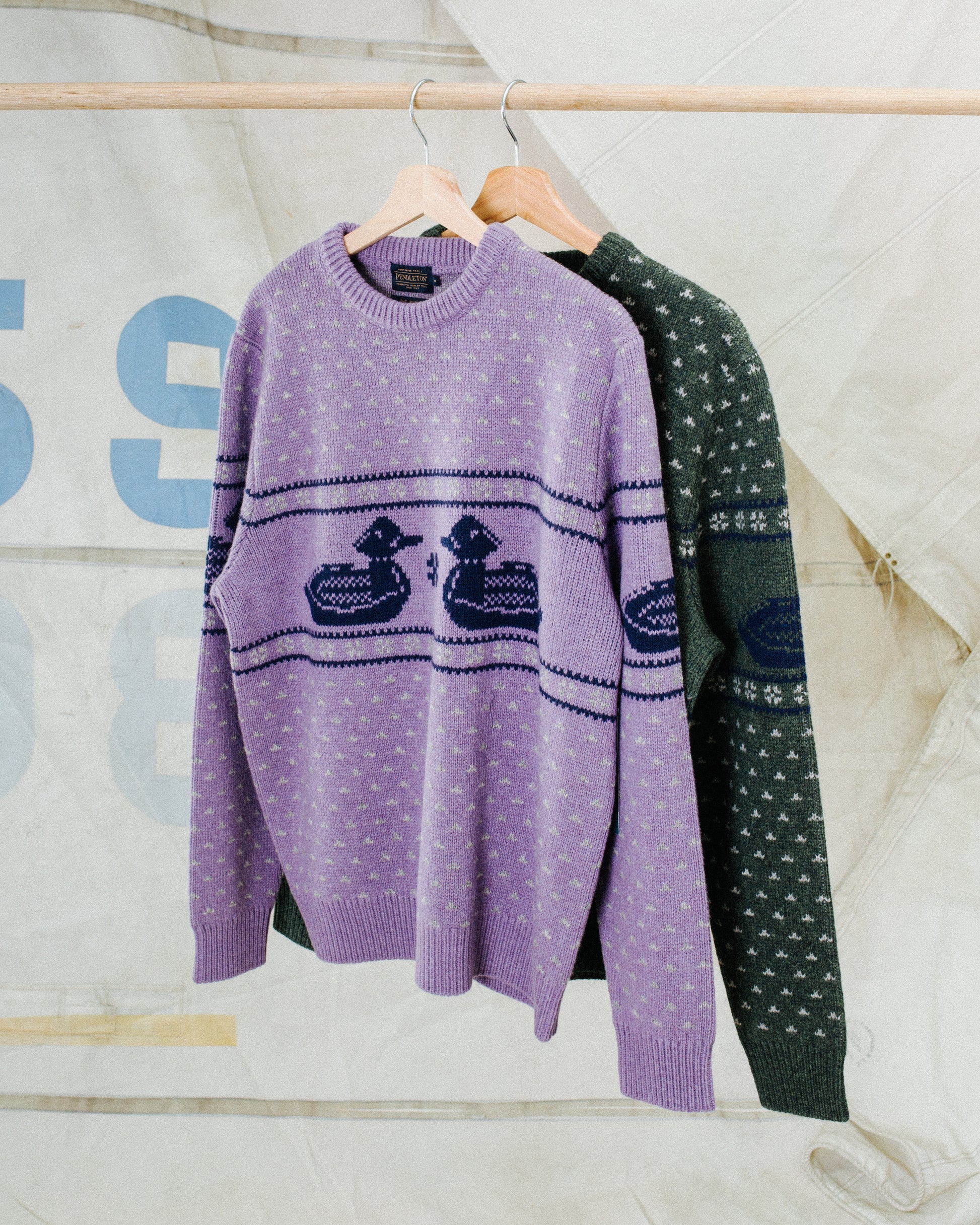 Duck Knitted Sweater - Purple