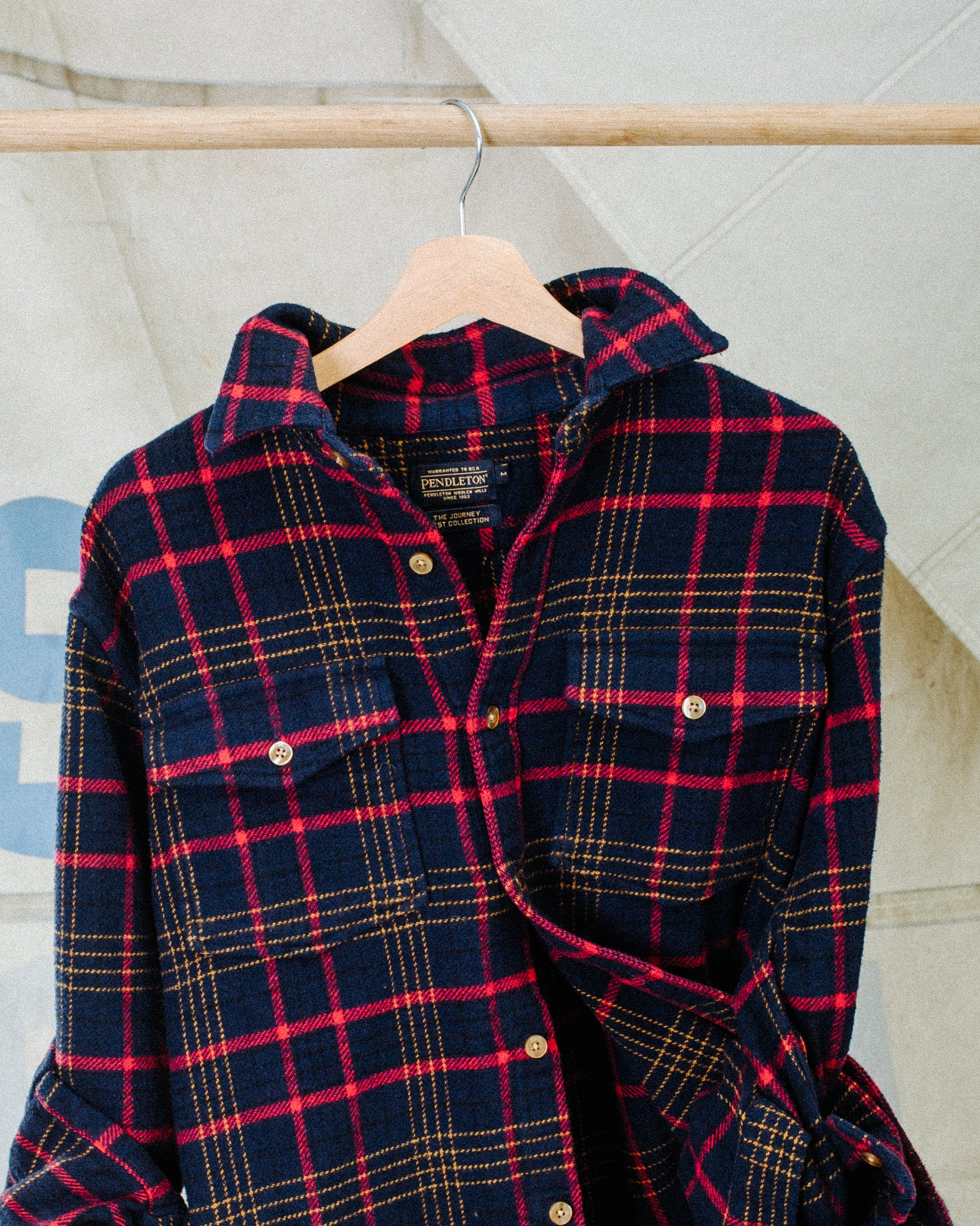 Big Pocket Check Shirt - Navy / Red