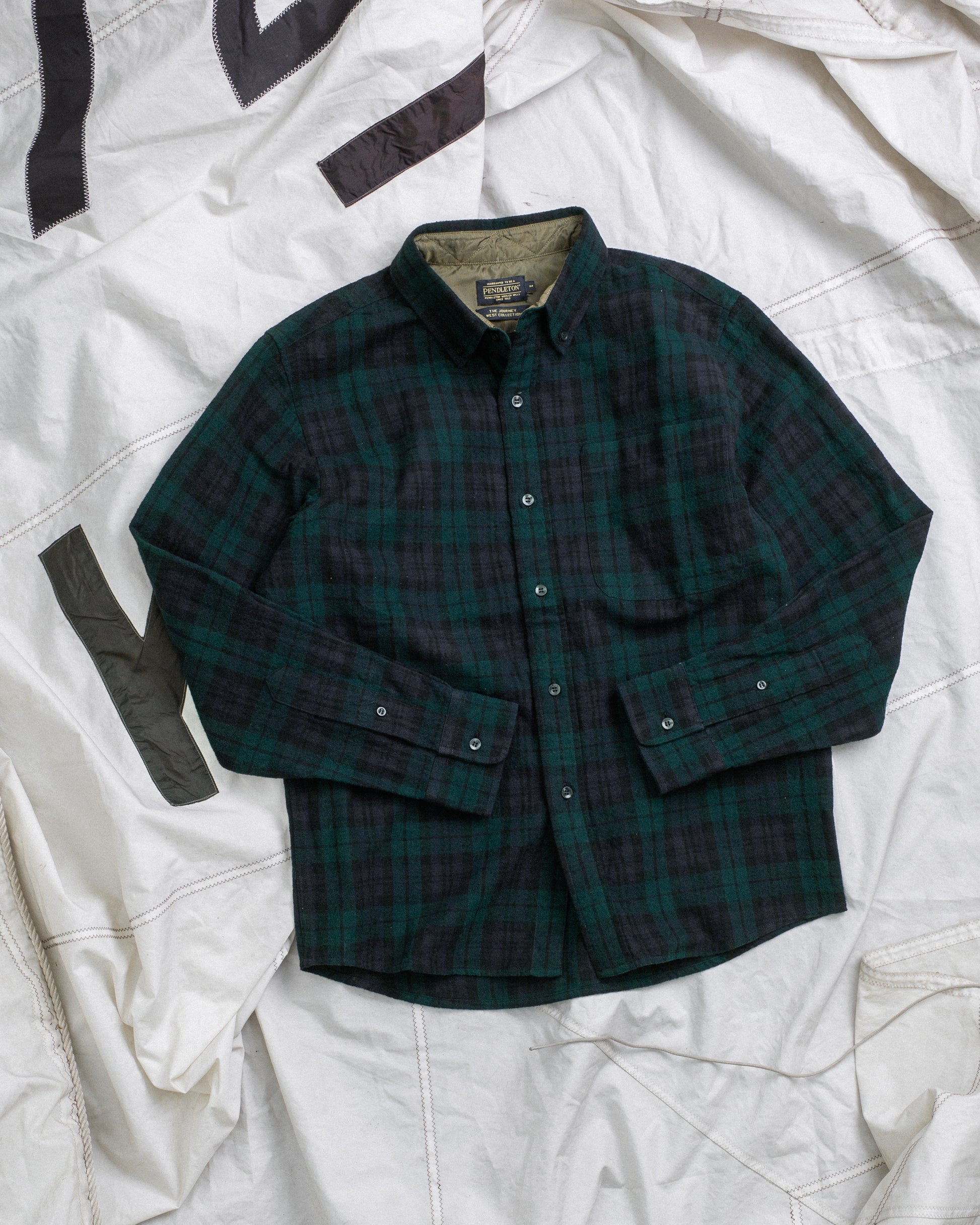 Lined Collar Shirt - Black Watch Tartan