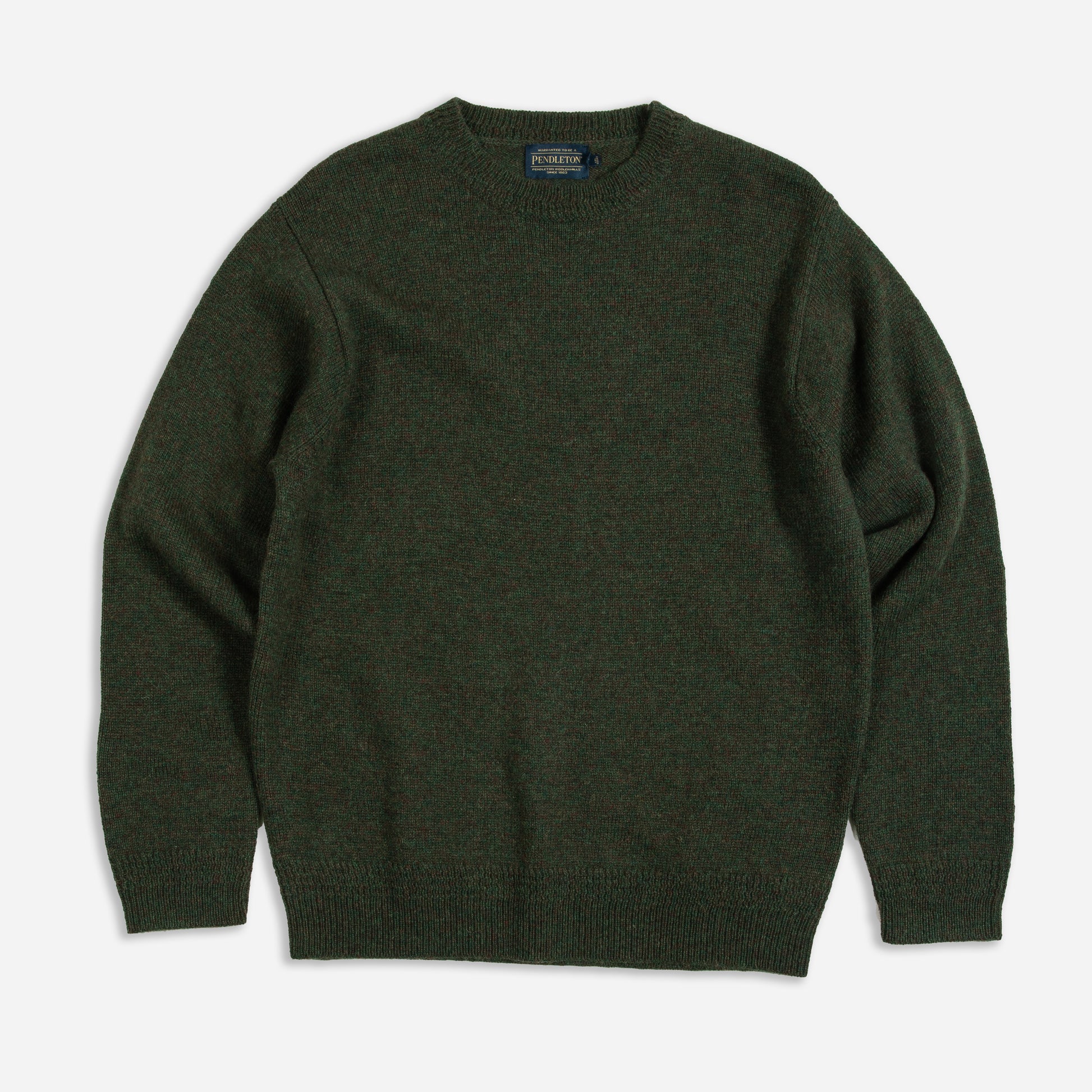 Shetland Wool Crew Sweater - Camo Heather