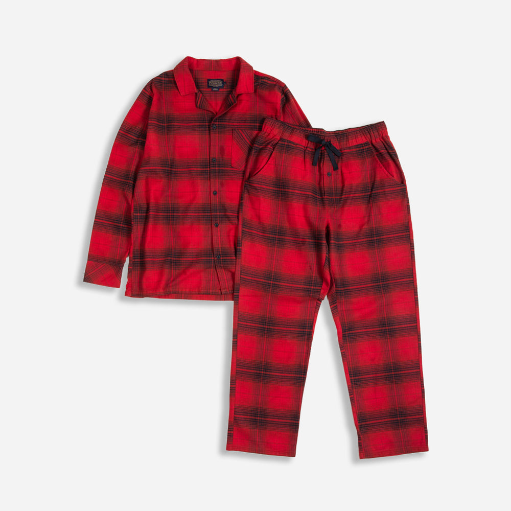 Pyjama-Set – Rot/Schwarz kariert