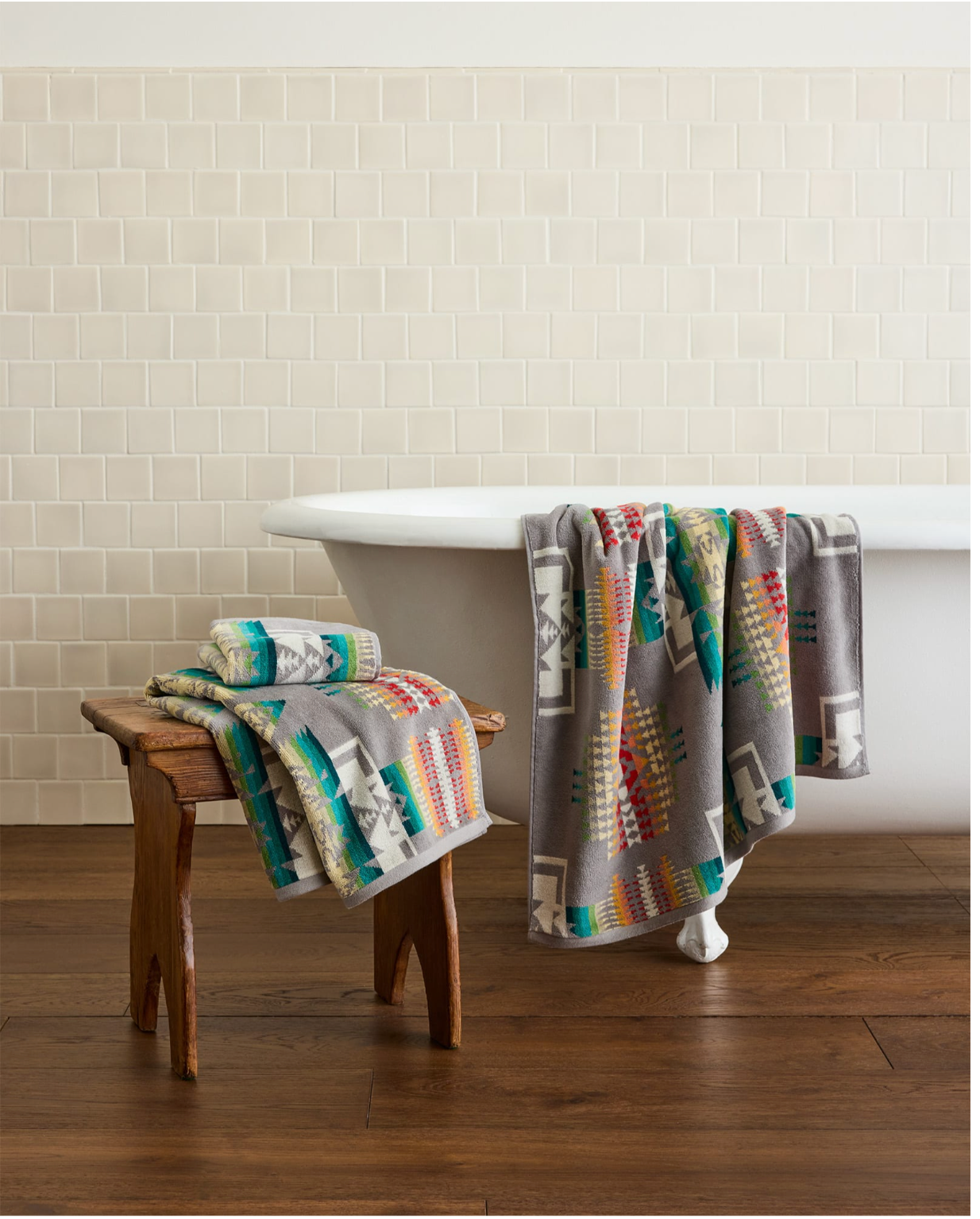 3 Piece Towel Set - Chief Joseph Grey